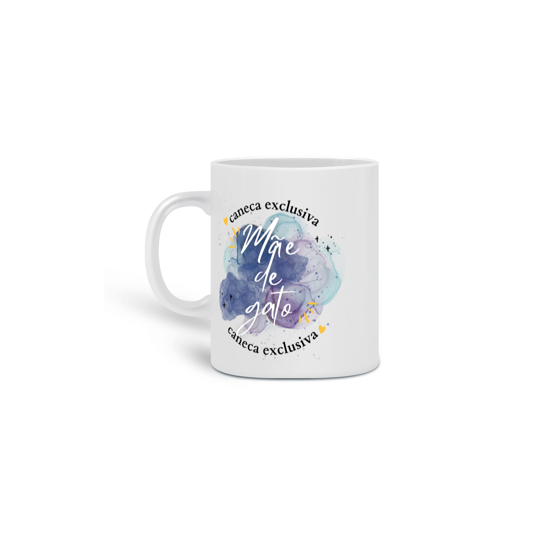 Caneca - Mãe de Gato, Aquarela