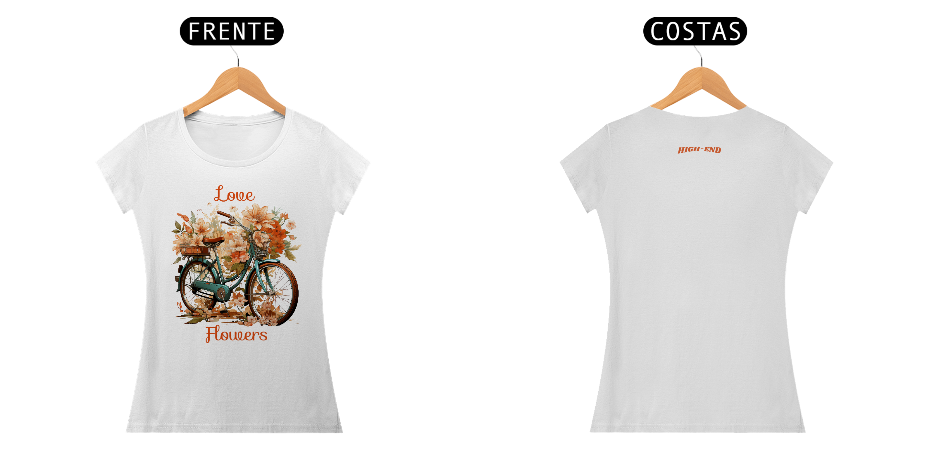 Camiseta Baby Long Classic Love Flowers