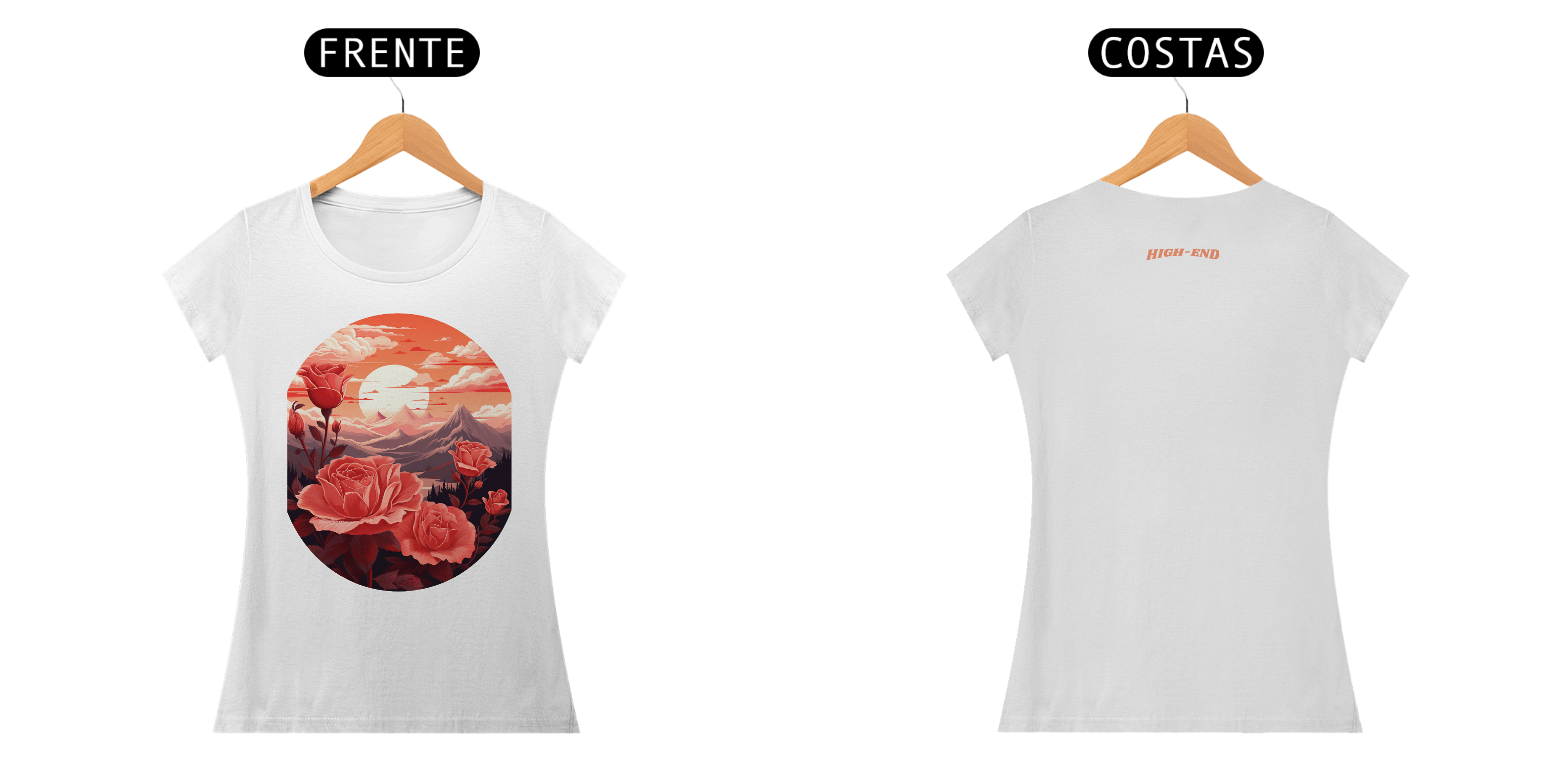 Camiseta Baby Long Classic Roses