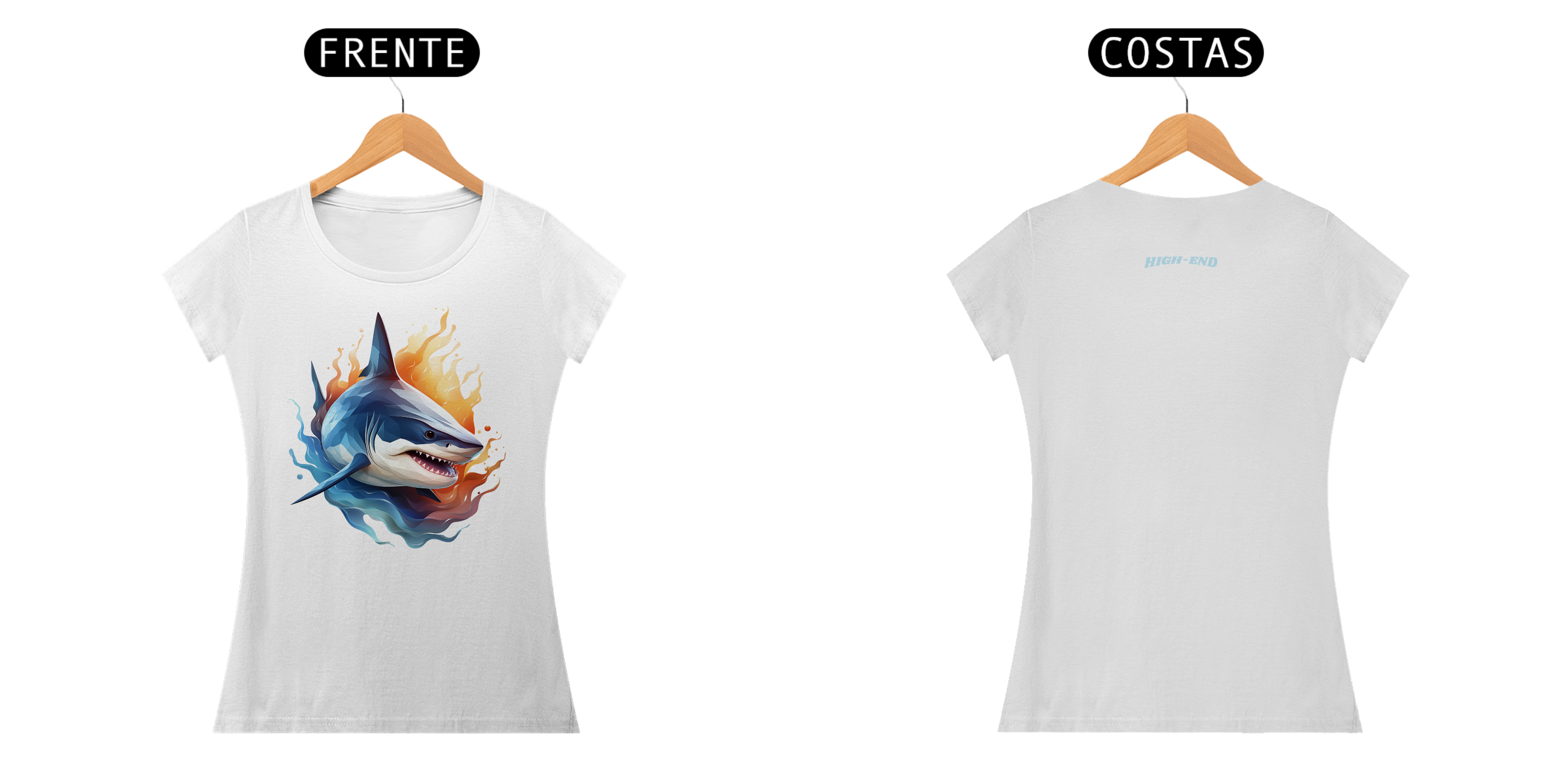 Camiseta Baby Long Quality Great White Shark