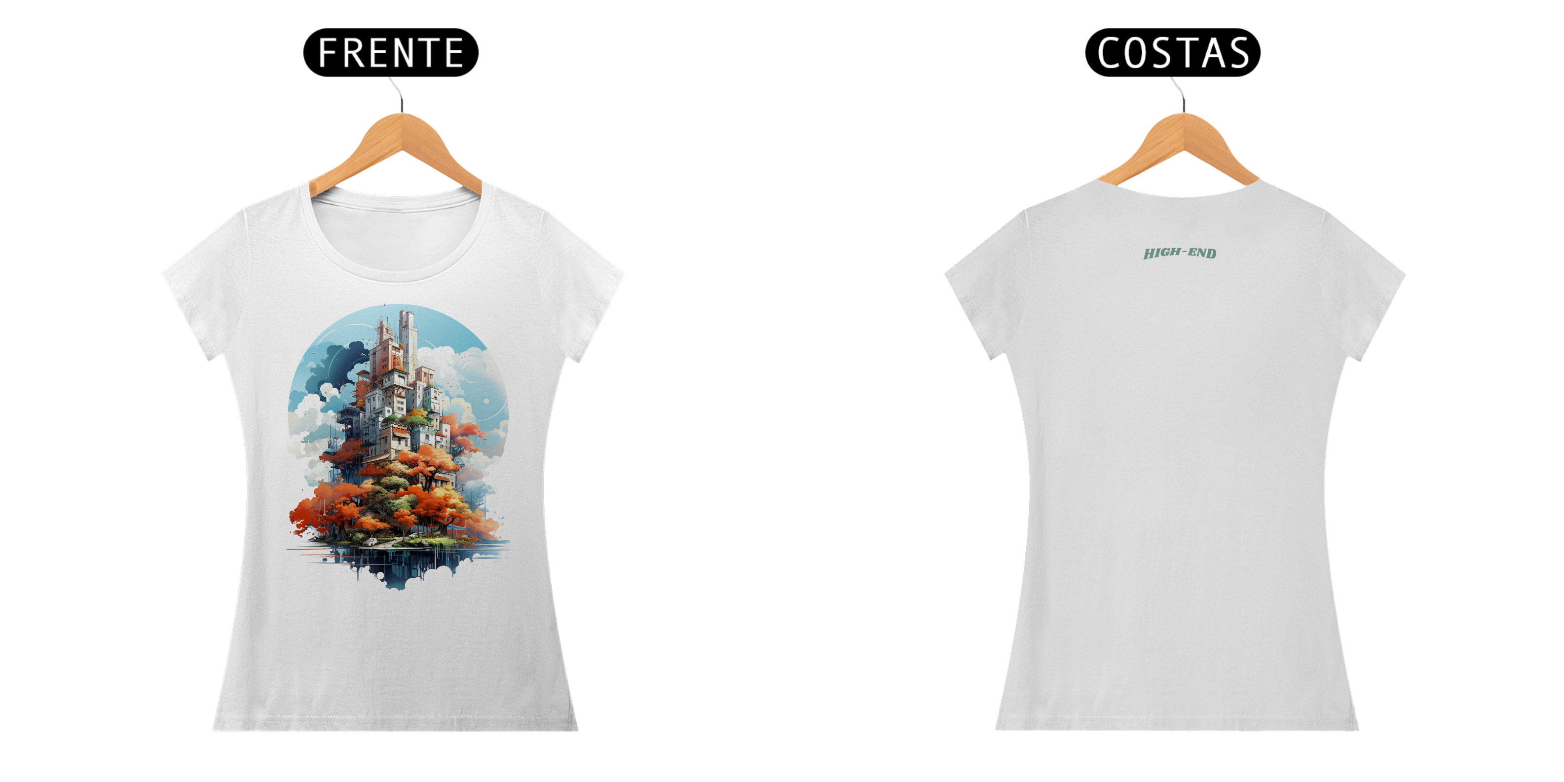 Camiseta Baby Long Classic Vertical City