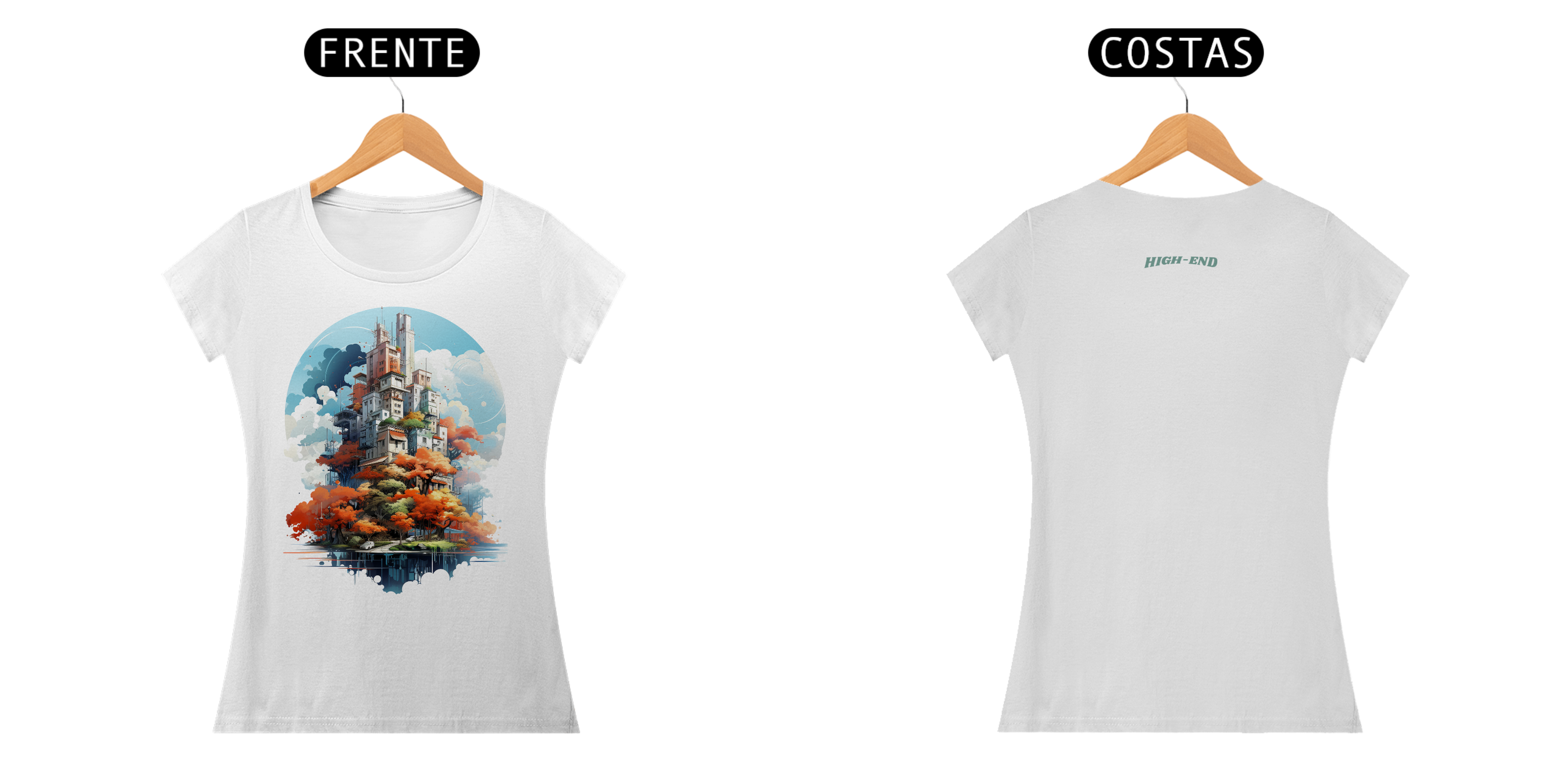 Camiseta Baby Long Quality Vertical City