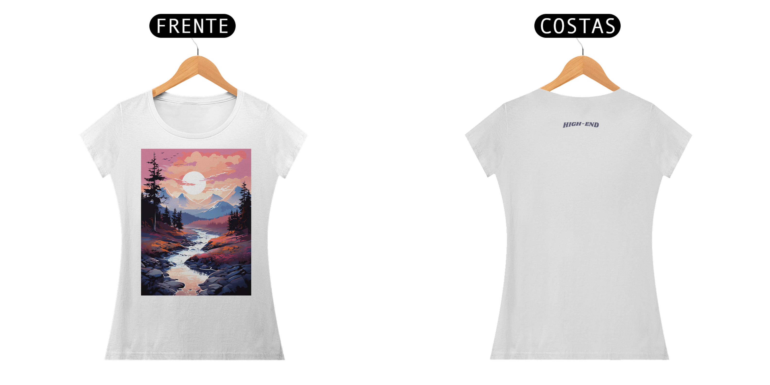 Camiseta Baby Long Classic Cinematic Landscape