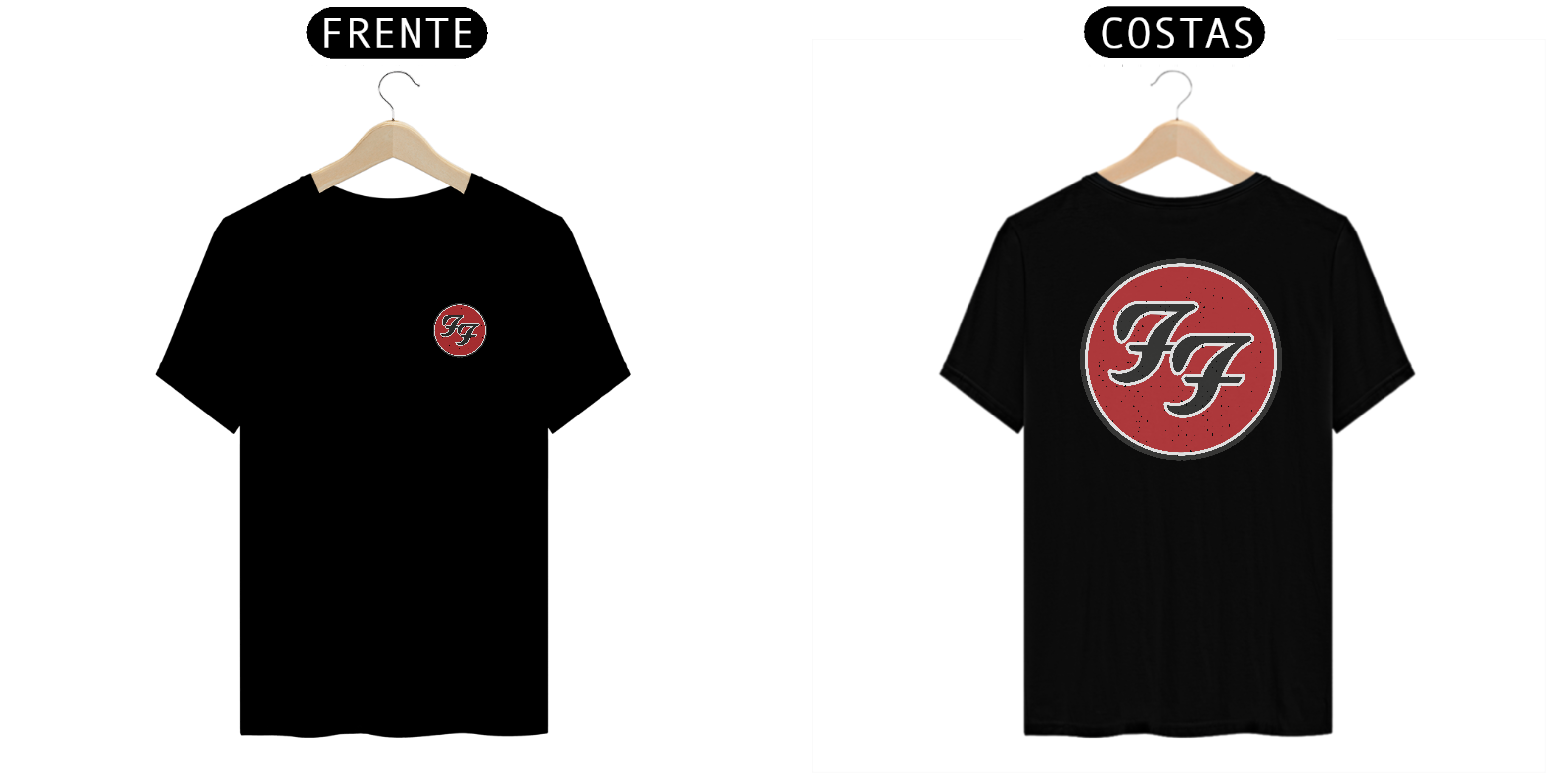 T-SHIRT FOO FIGTHER PEITO E COSTA