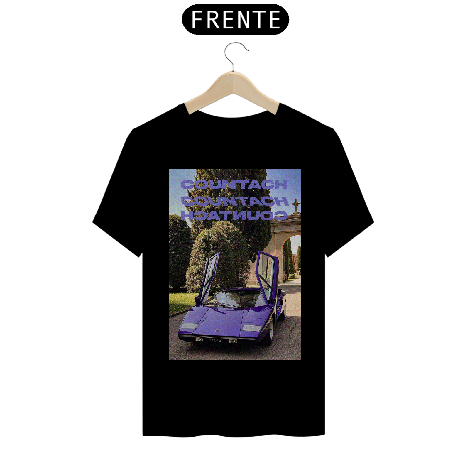 Camiseta Lamborghini Countach roxa