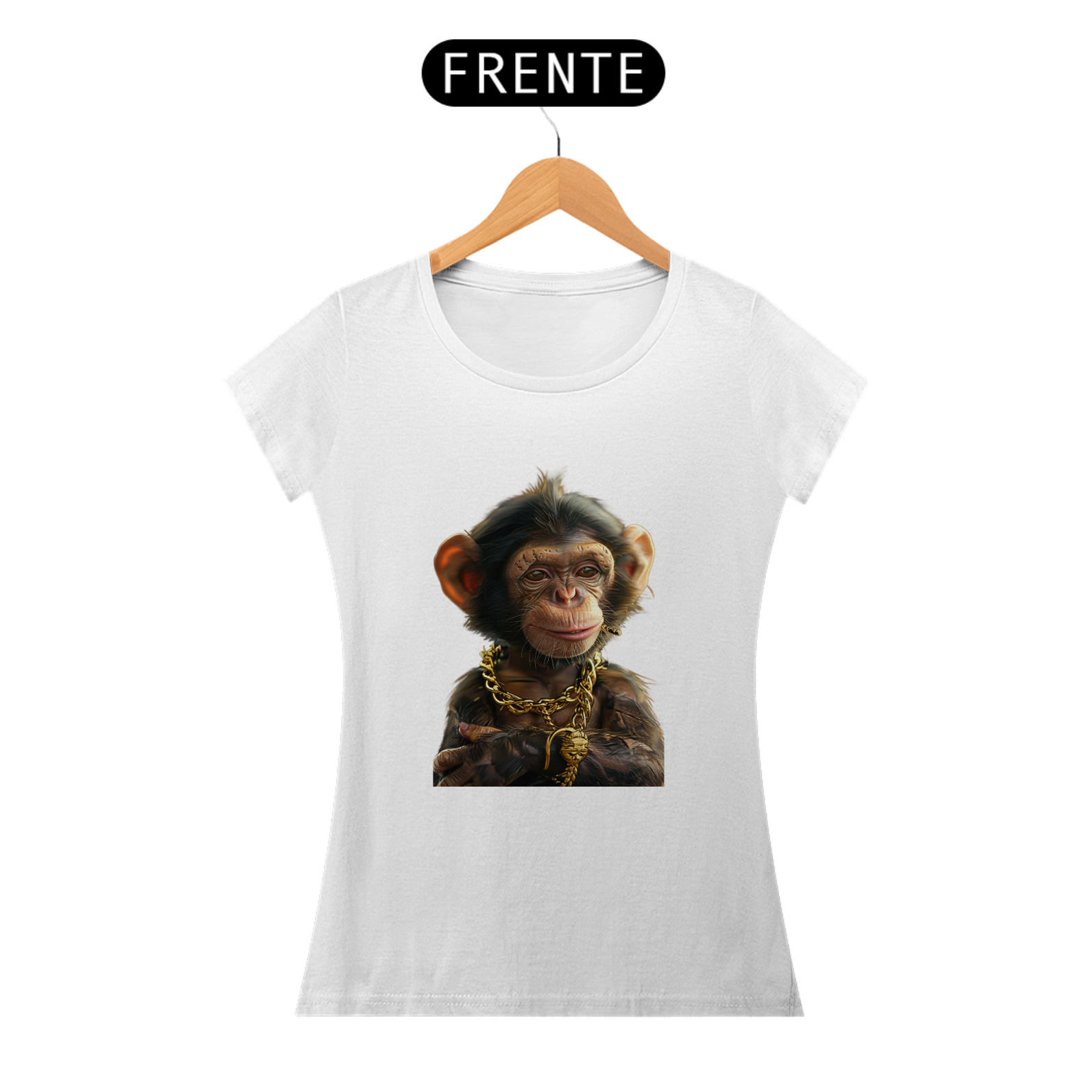 Camiseta Baby Long Macaquinho funkeiro