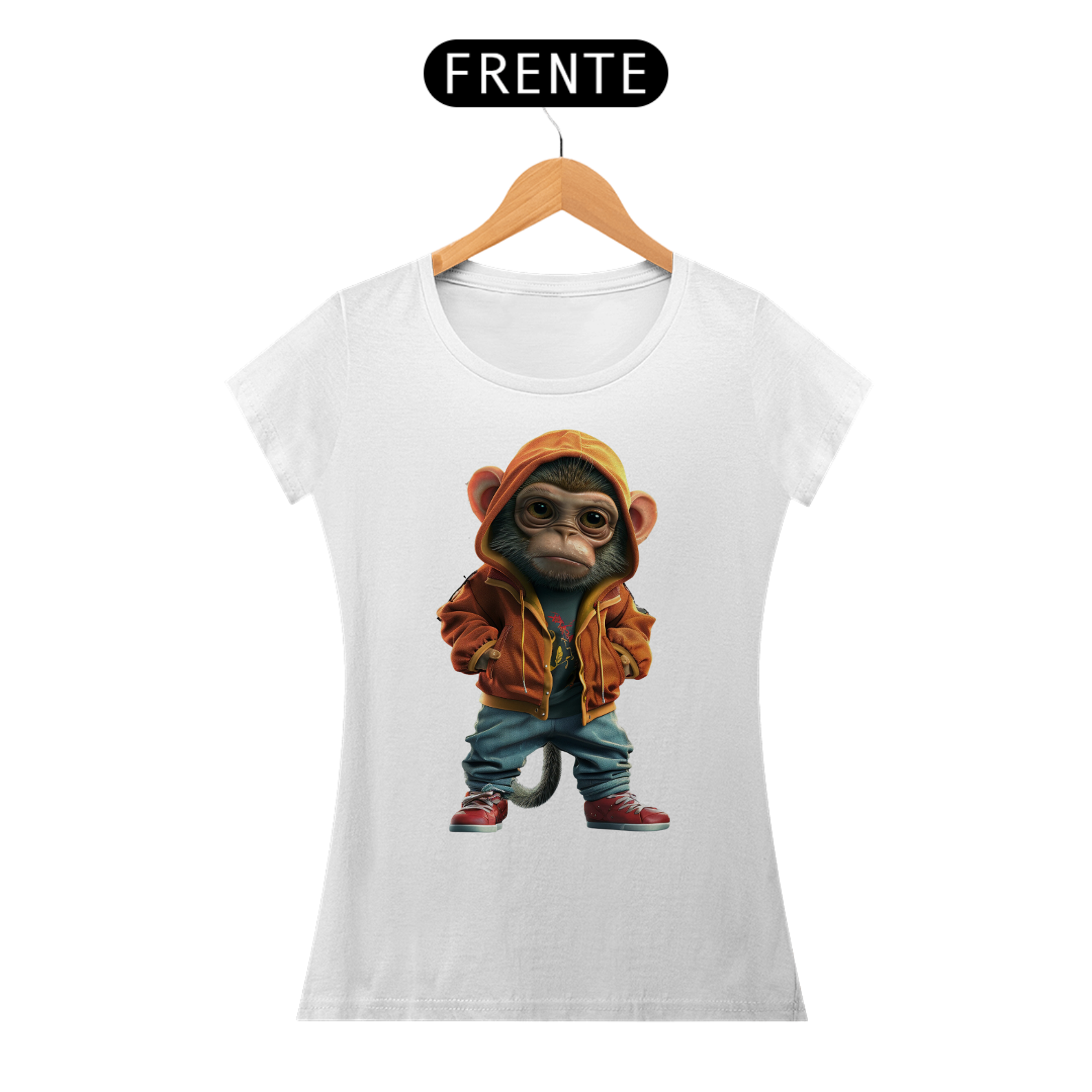 Camiseta Baby Long Macaquinho Marrento
