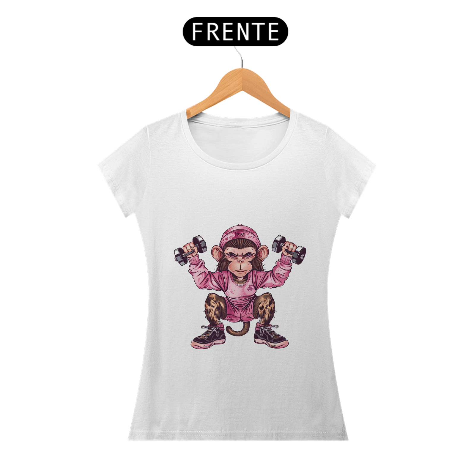 Camiseta Baby Long Macaquinha Malhando