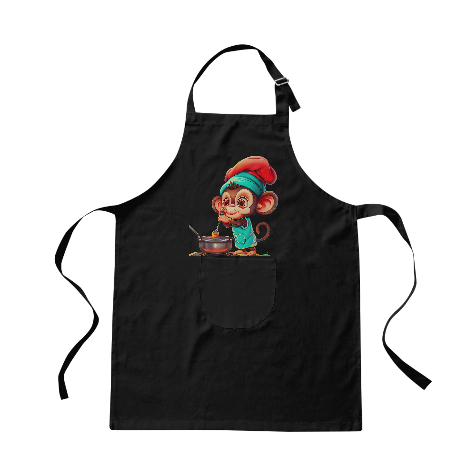 Avental Brim Macaquinho Cozinhando