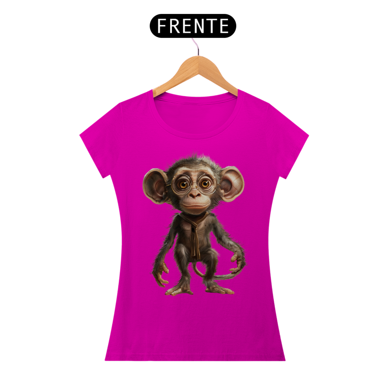 Camiseta Baby Long Macaquinho de oculos 