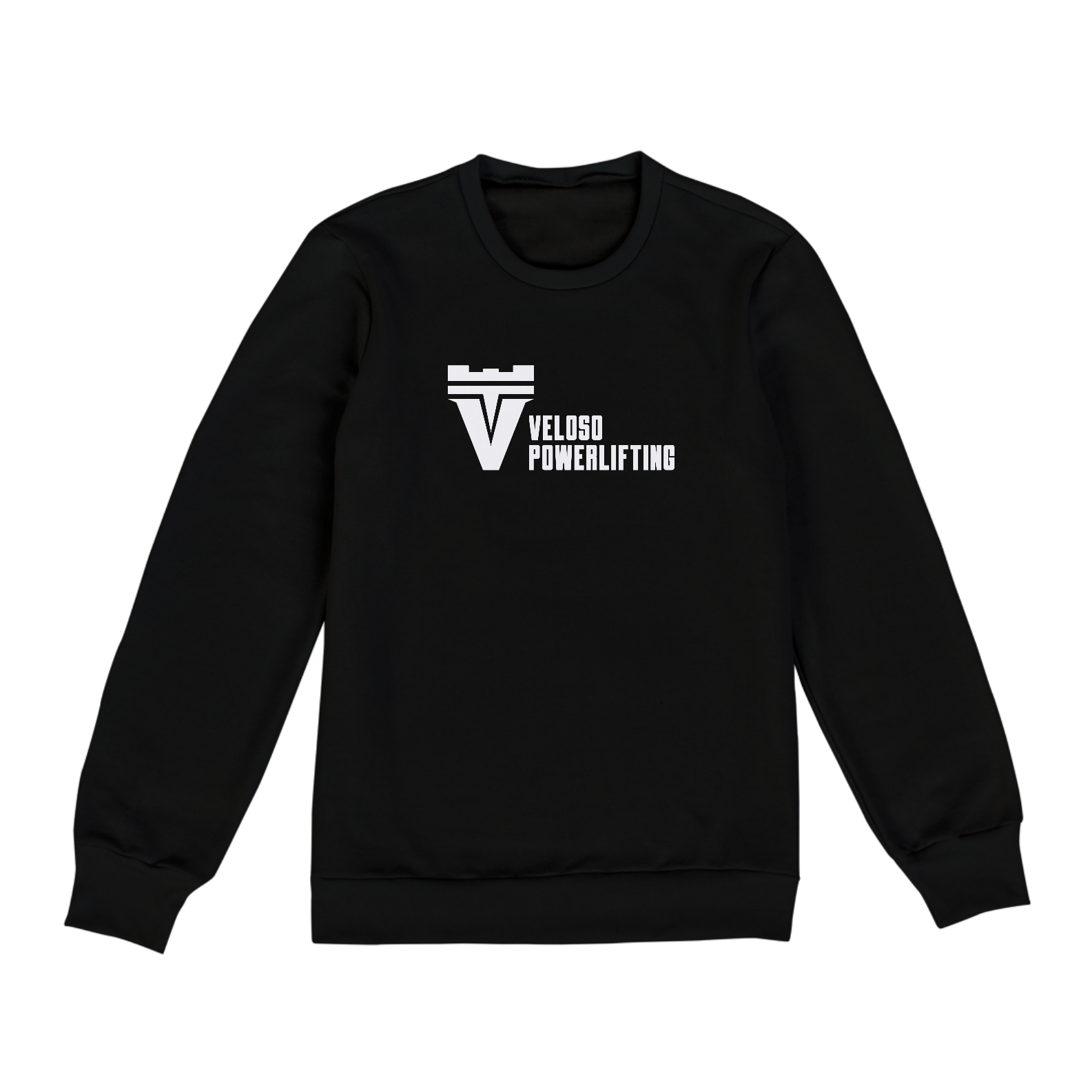 MOLETOM SEM CAPUZ VEOSO POWERLIFTING - PRETO