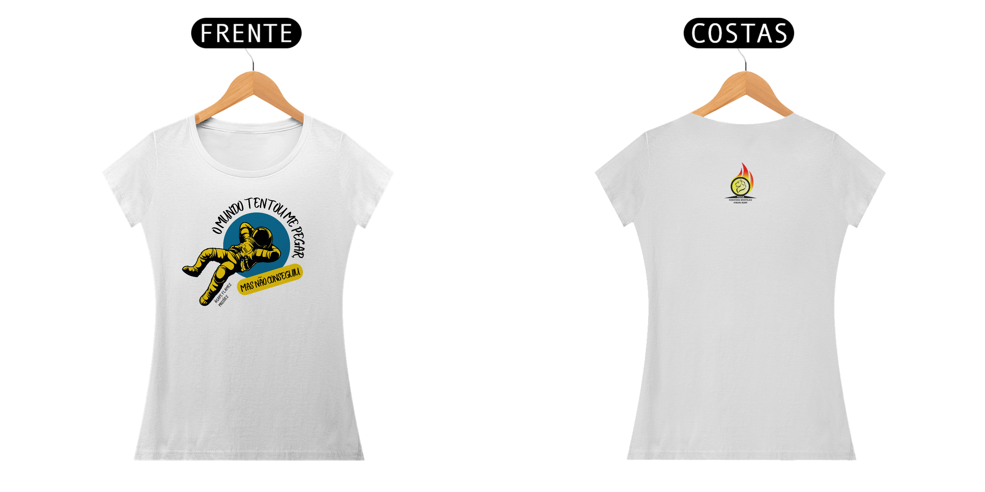 Camiseta Ágape Flames o Mundo Tentou me Pegar