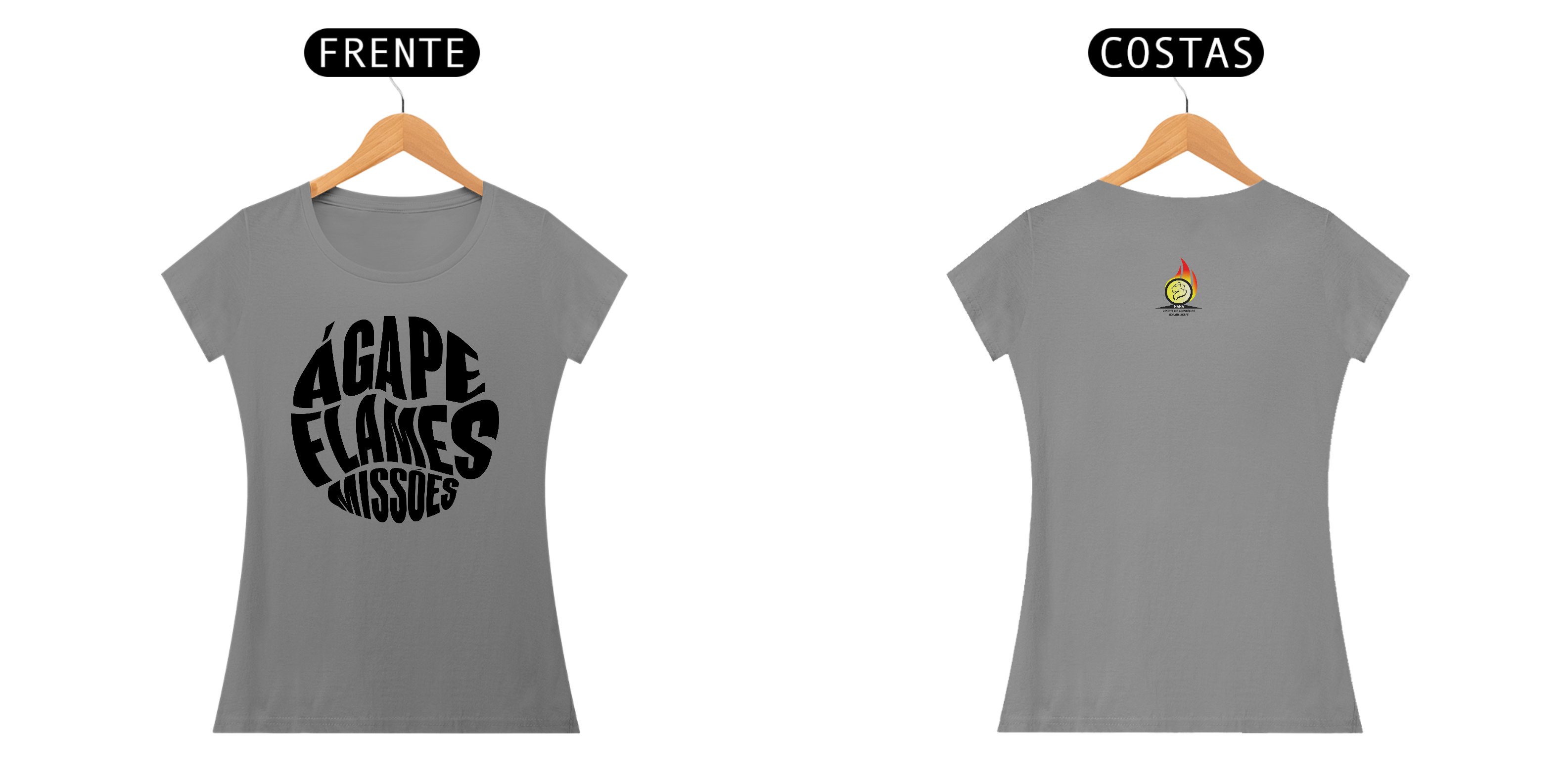 Camiseta Baby Long Ágape Flames Missões Global