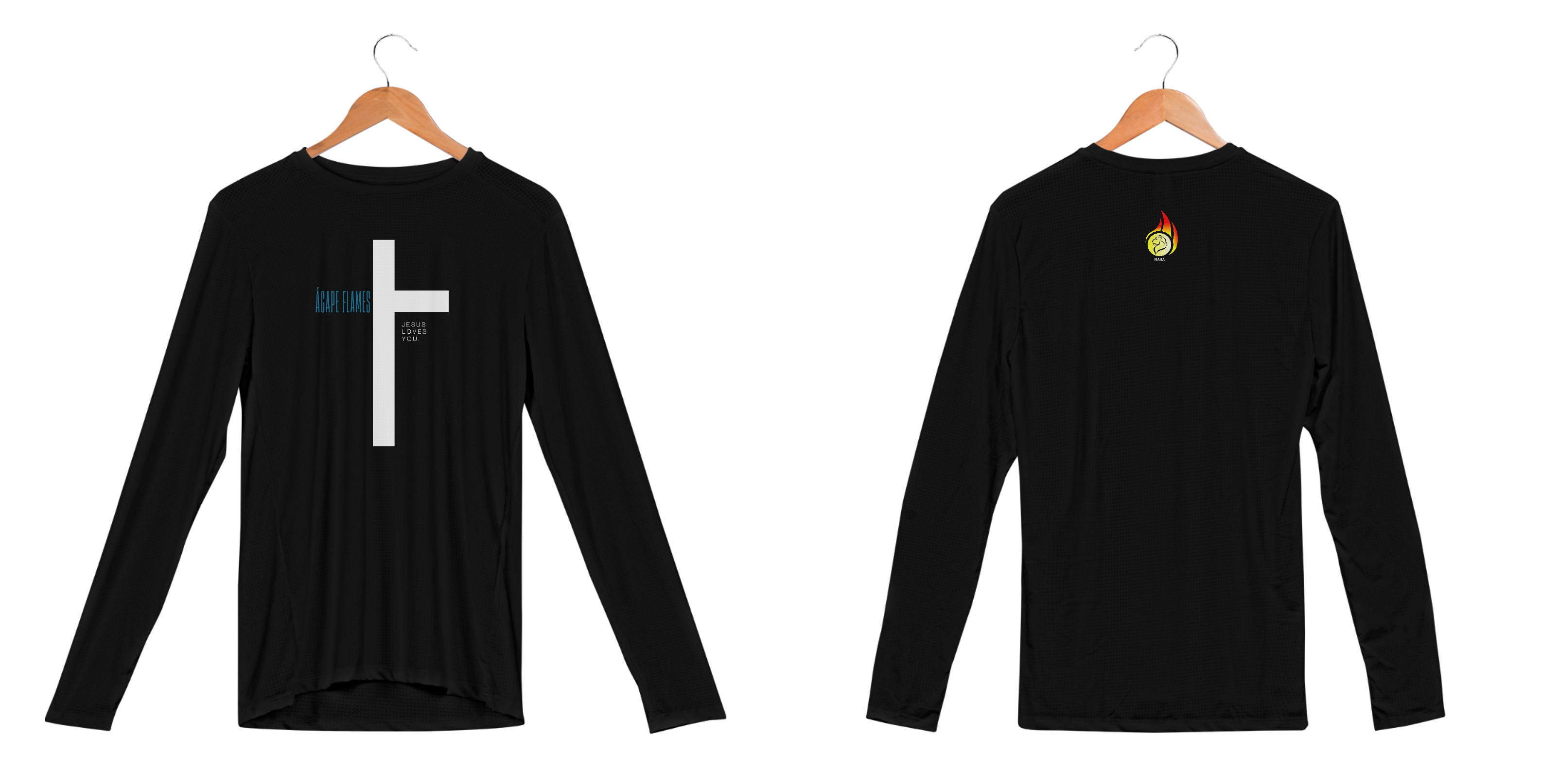 Camiseta Manga Longa Sport Dry Jesus Loves You