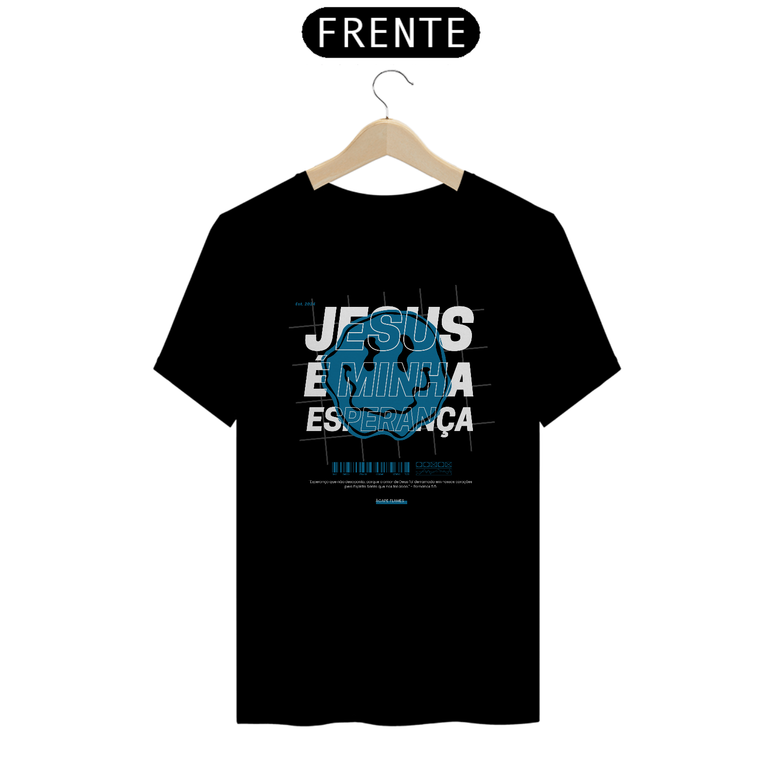 Camiseta Ágape Flames Jesus é Minha Esperança
