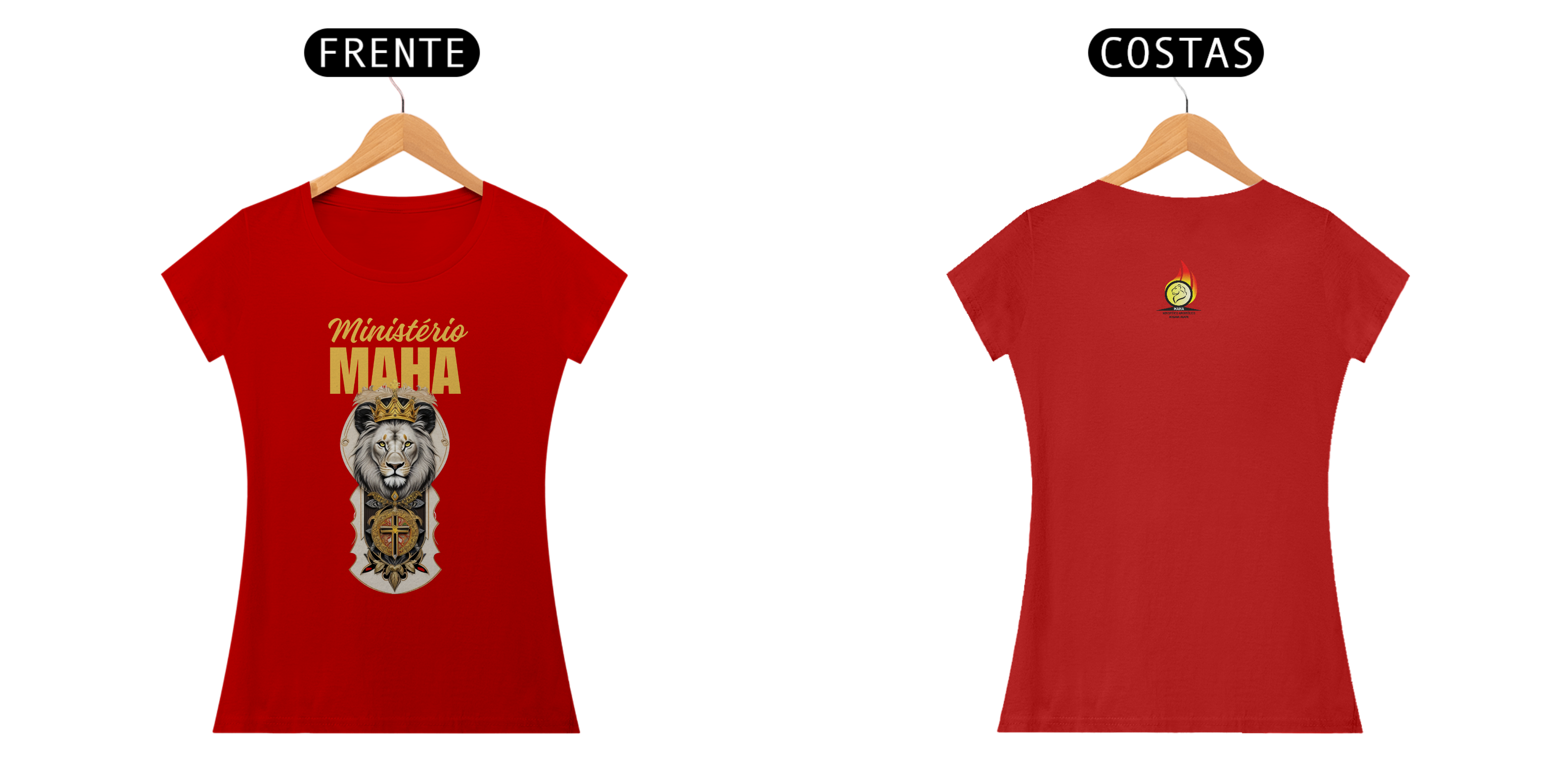 Camiseta Baby Long MAHA Leão Medalha