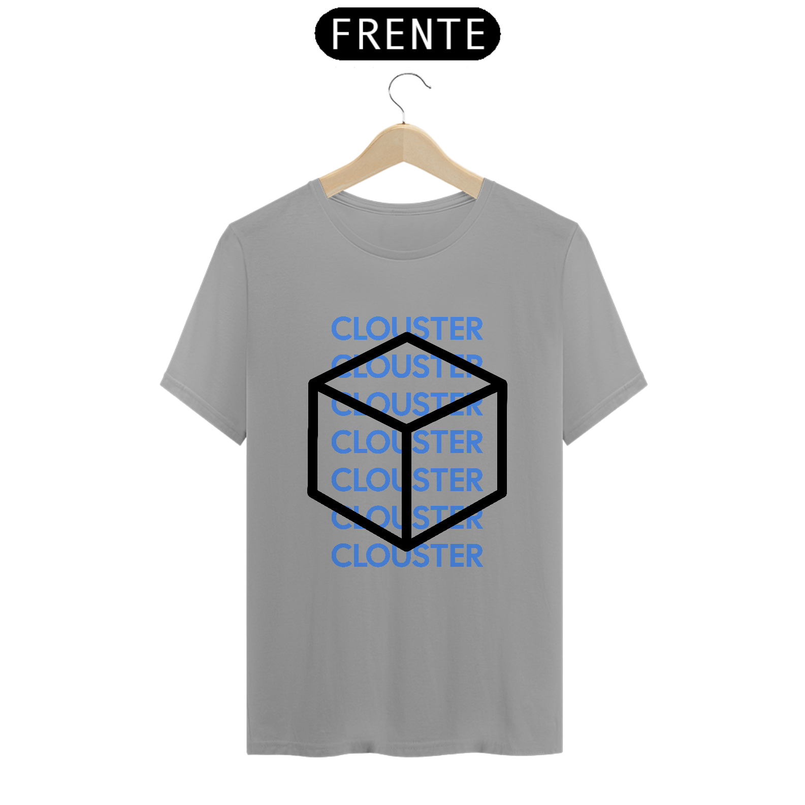 Camiseta CLOUSTER Cubo Azul 01 Masculino