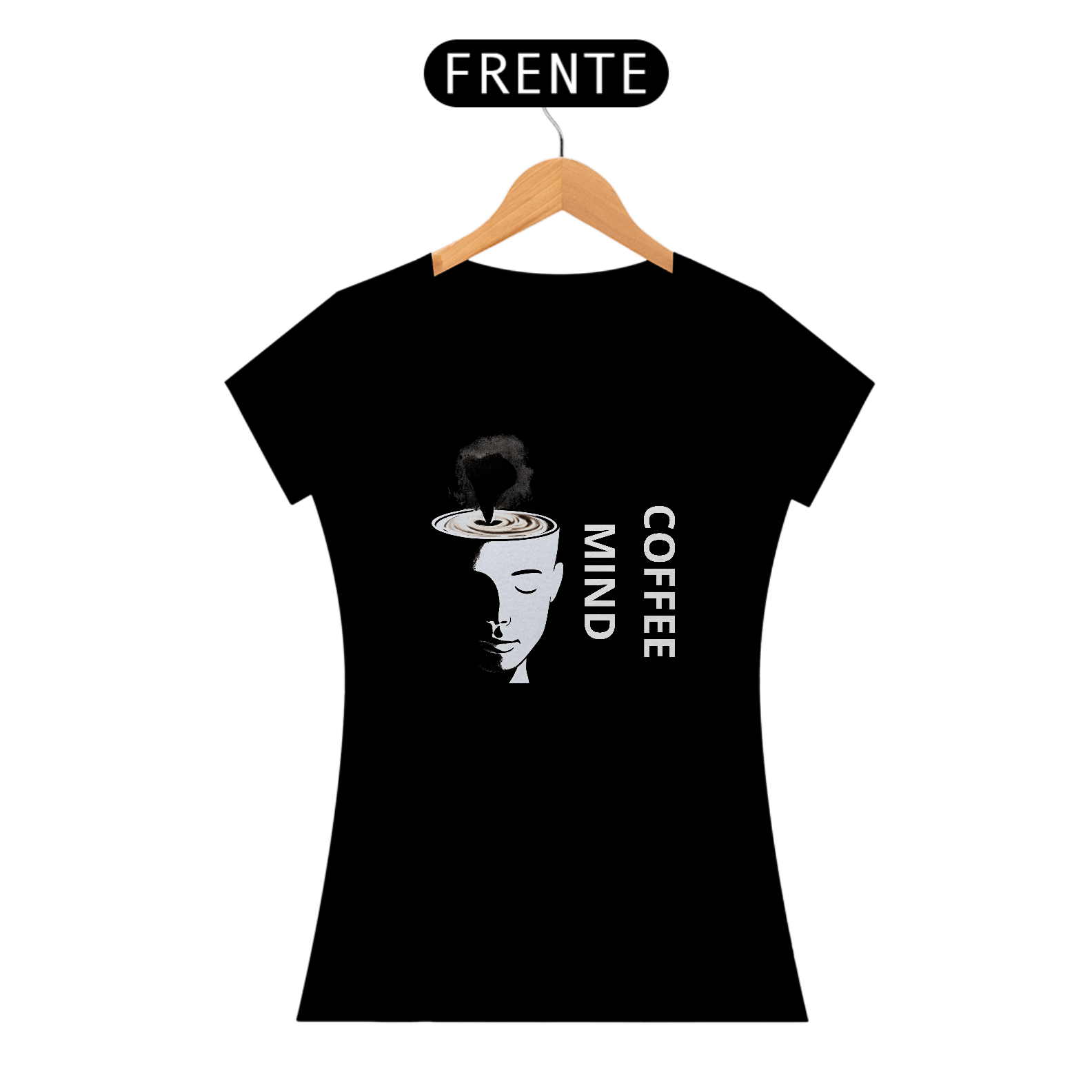 Baby Long Coffee Mind Texto em Branco