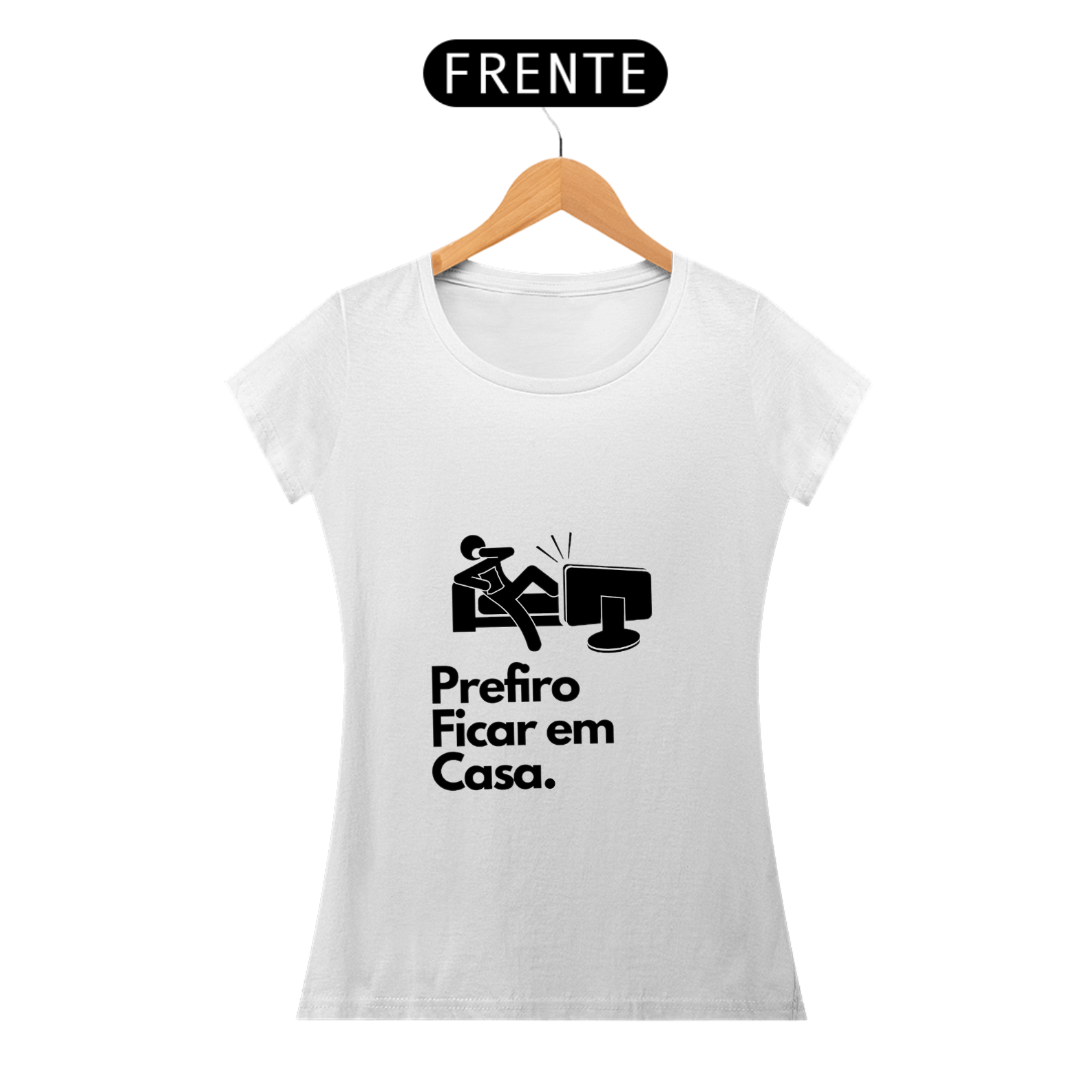 Prefiro ficar em casa Baby look