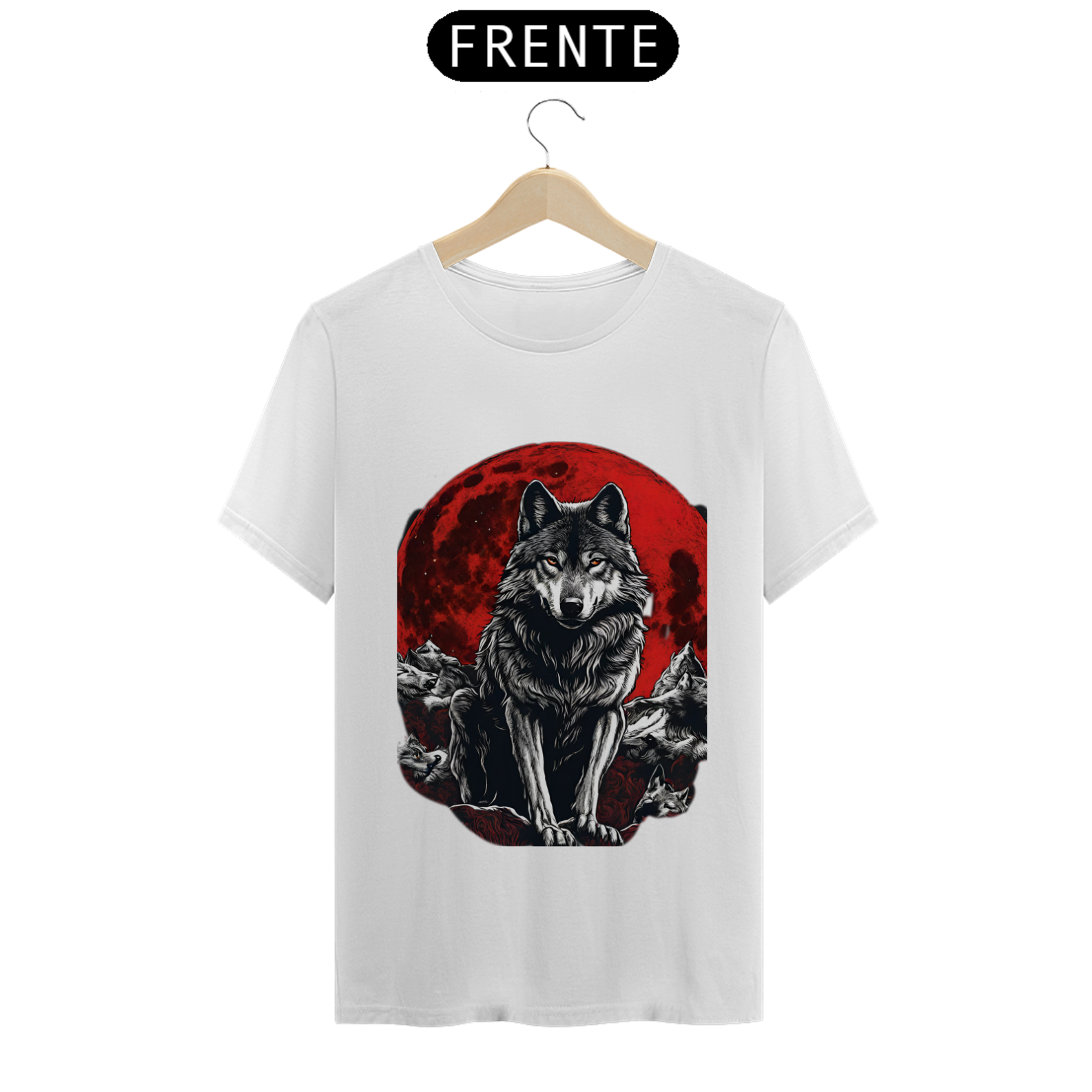 Blood Moon Wolf  T shirt