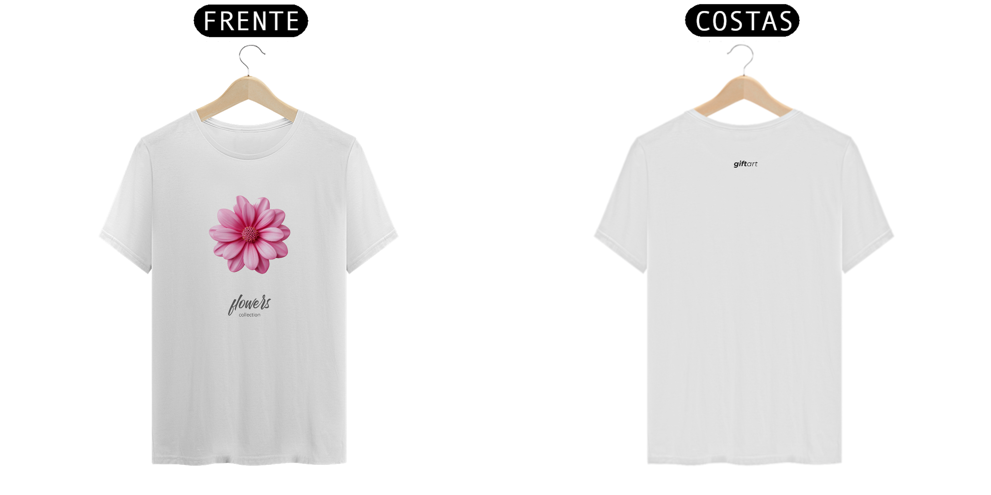 Camiseta Unissex Flowers Branco Prime