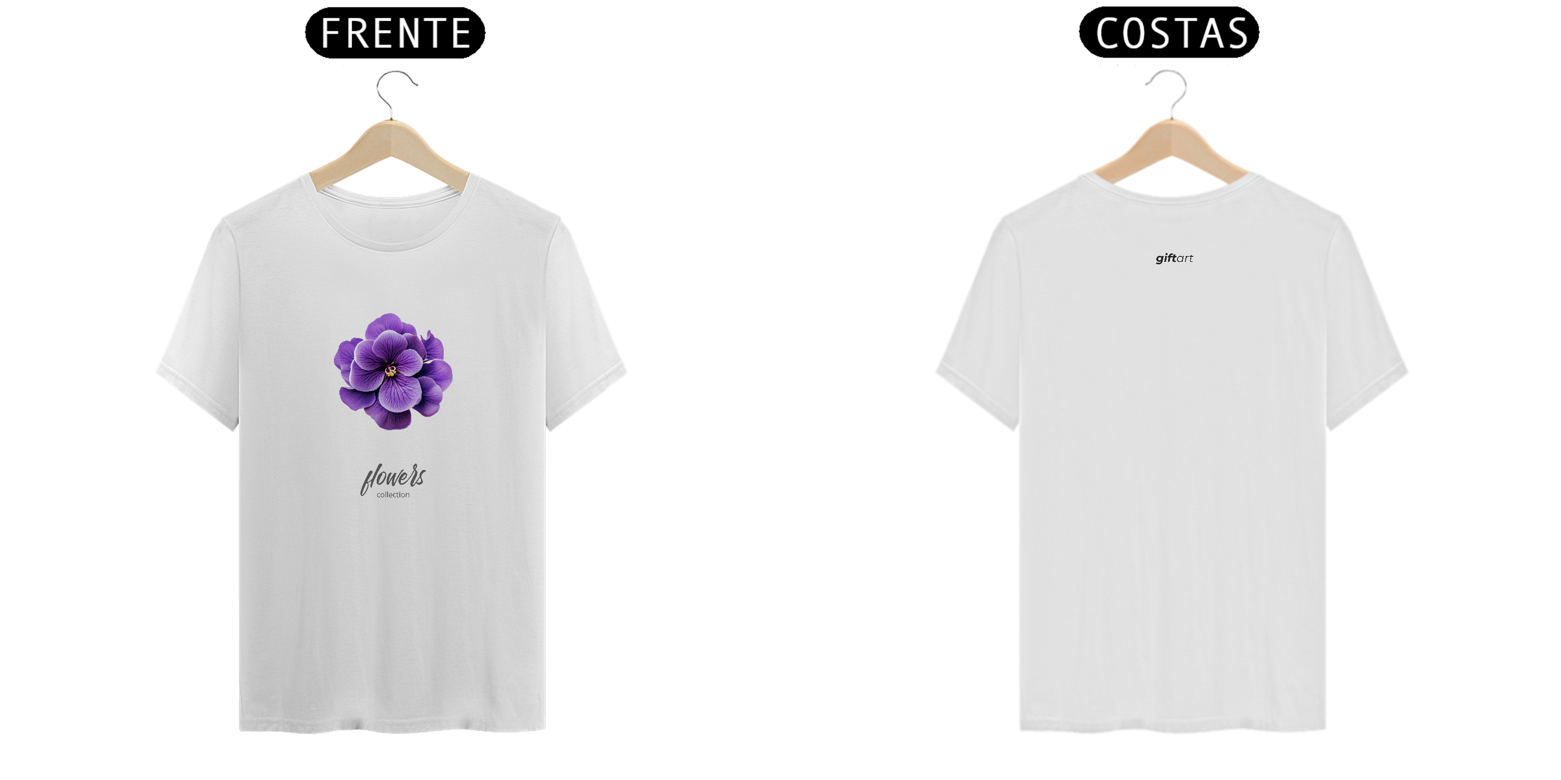 Camiseta Unissex Flowers Branco Prime