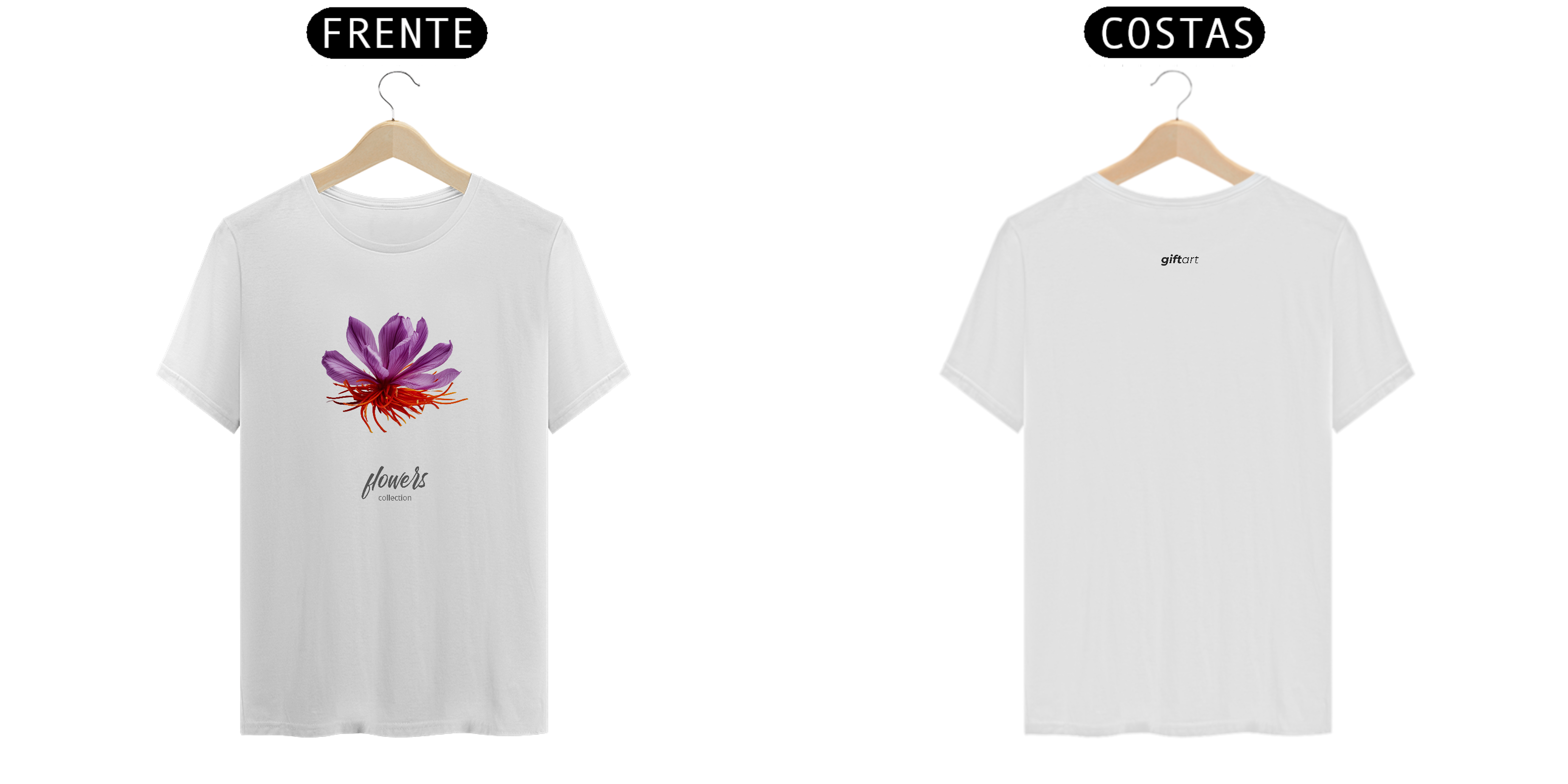 Camiseta Unissex Flowers Branco Prime