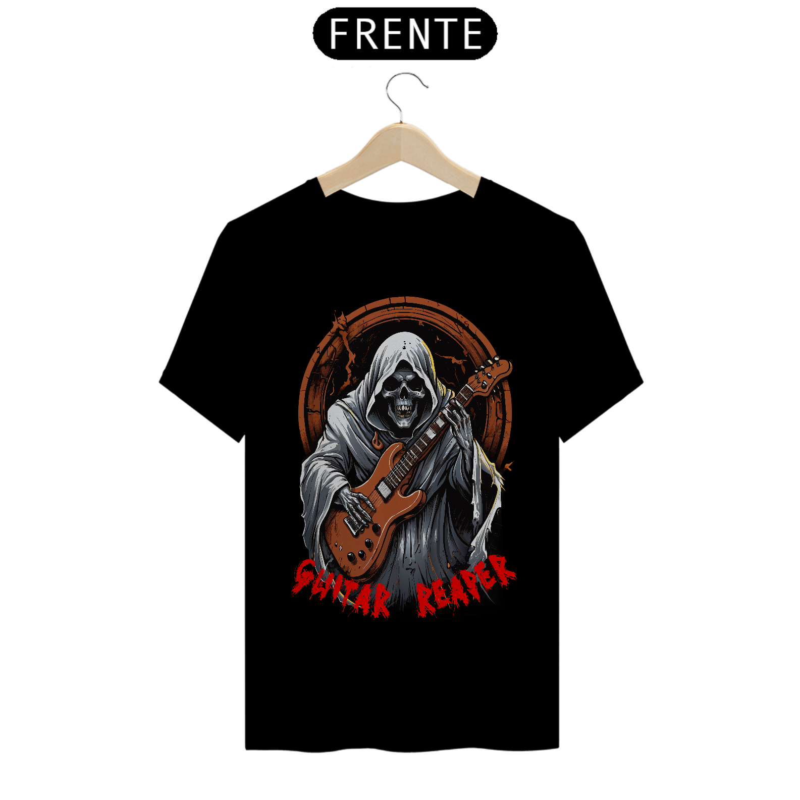 Camisa de Rock Masculina Guitar Reaper