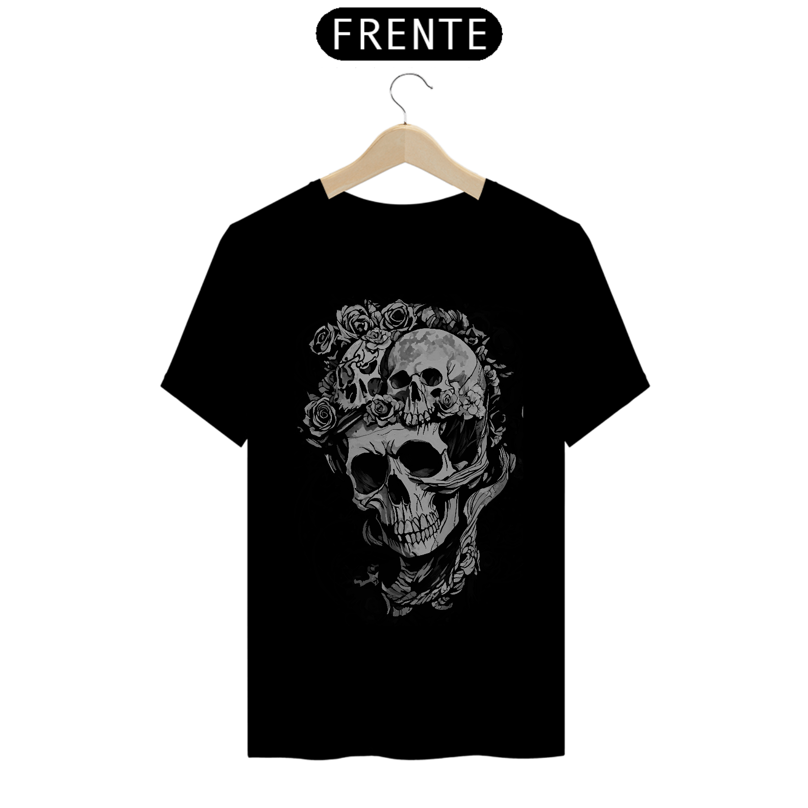 Camiseta de Rock Masculina Dead And Roses