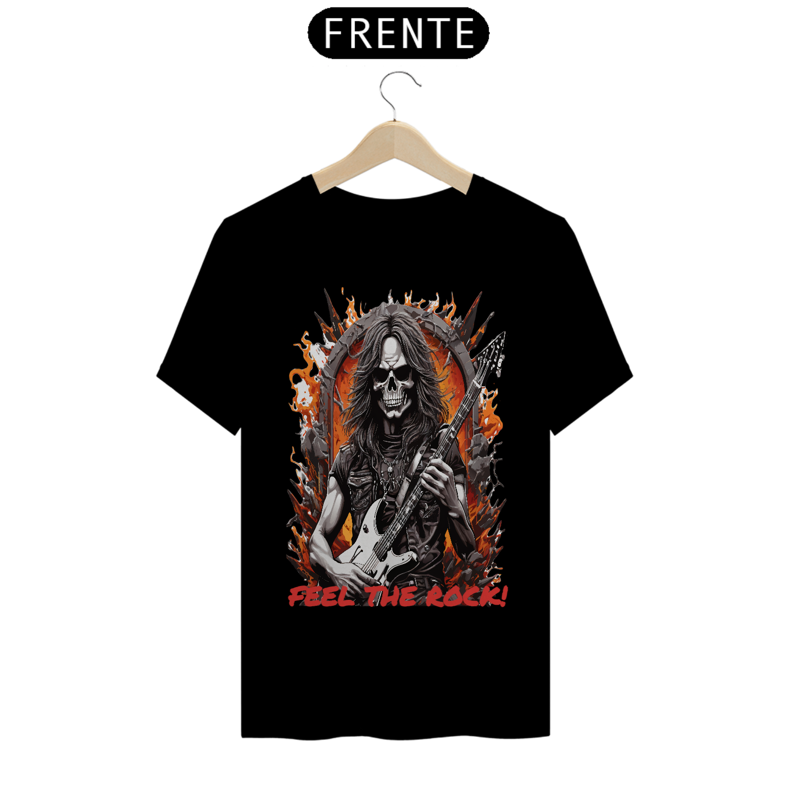 Camisa de Rock Masculina Feel The Rock