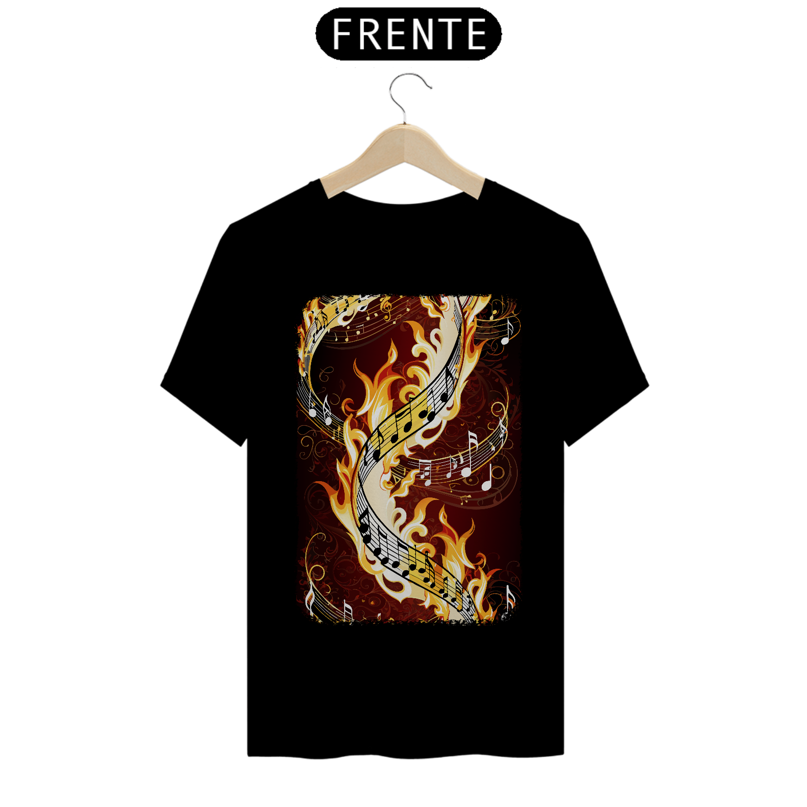 Camisa de Rock Masculina Rock On Fire