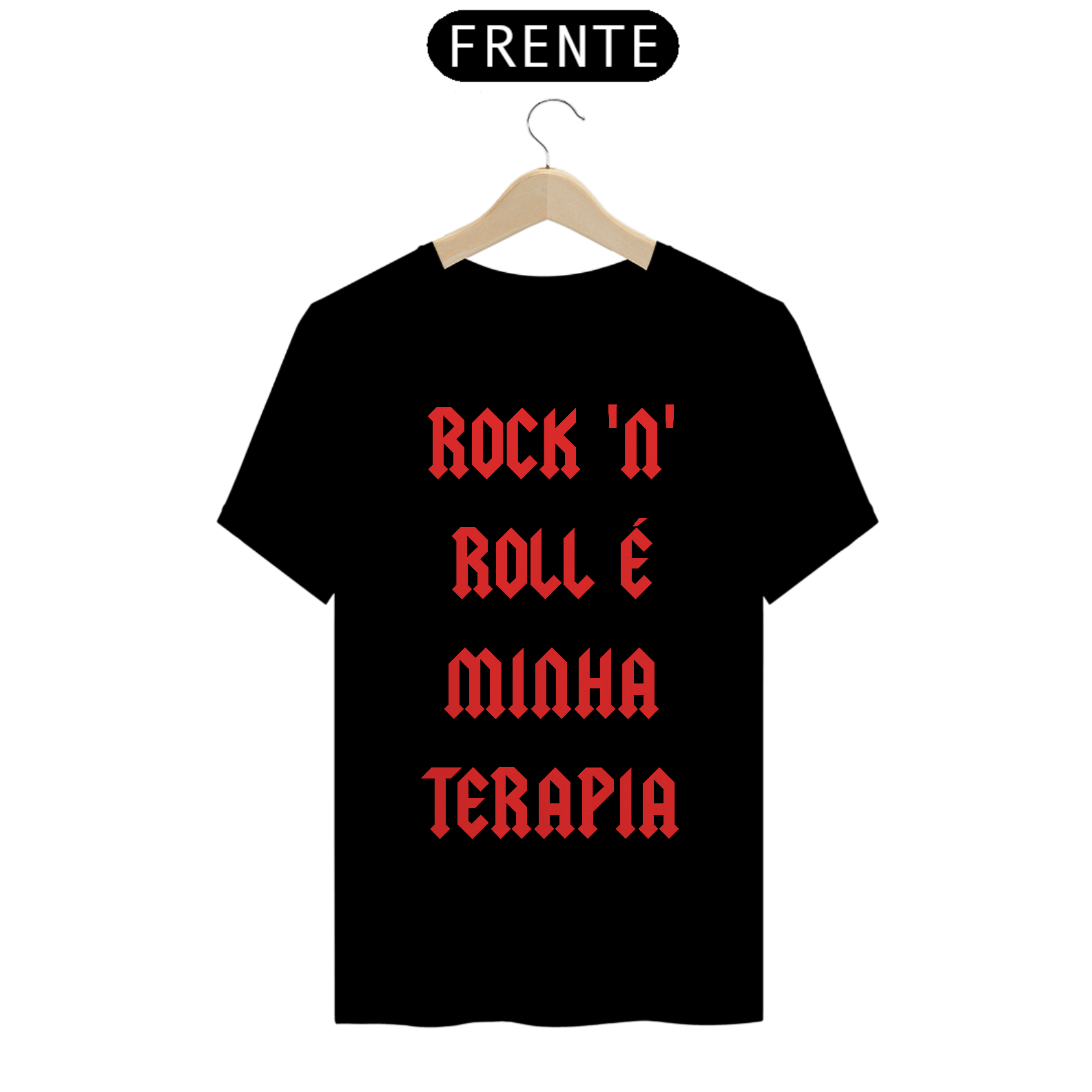 Camiseta de Rock Masculina Rock 'N' Roll é Minha Terapia