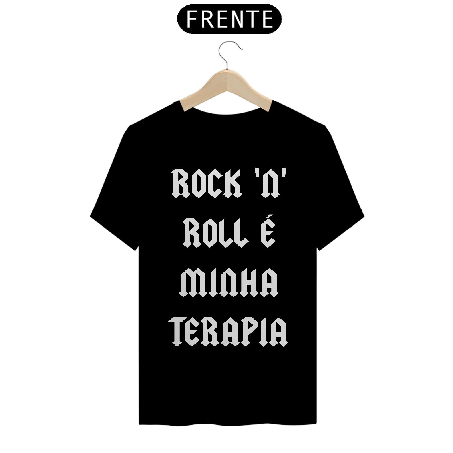 Camiseta de Rock Masculina Rock 'N' Roll é Minha Terapia