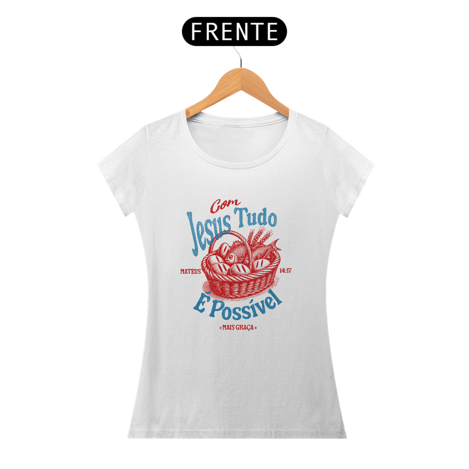 Camiseta Feminina Com Jesus Tudo É Possível