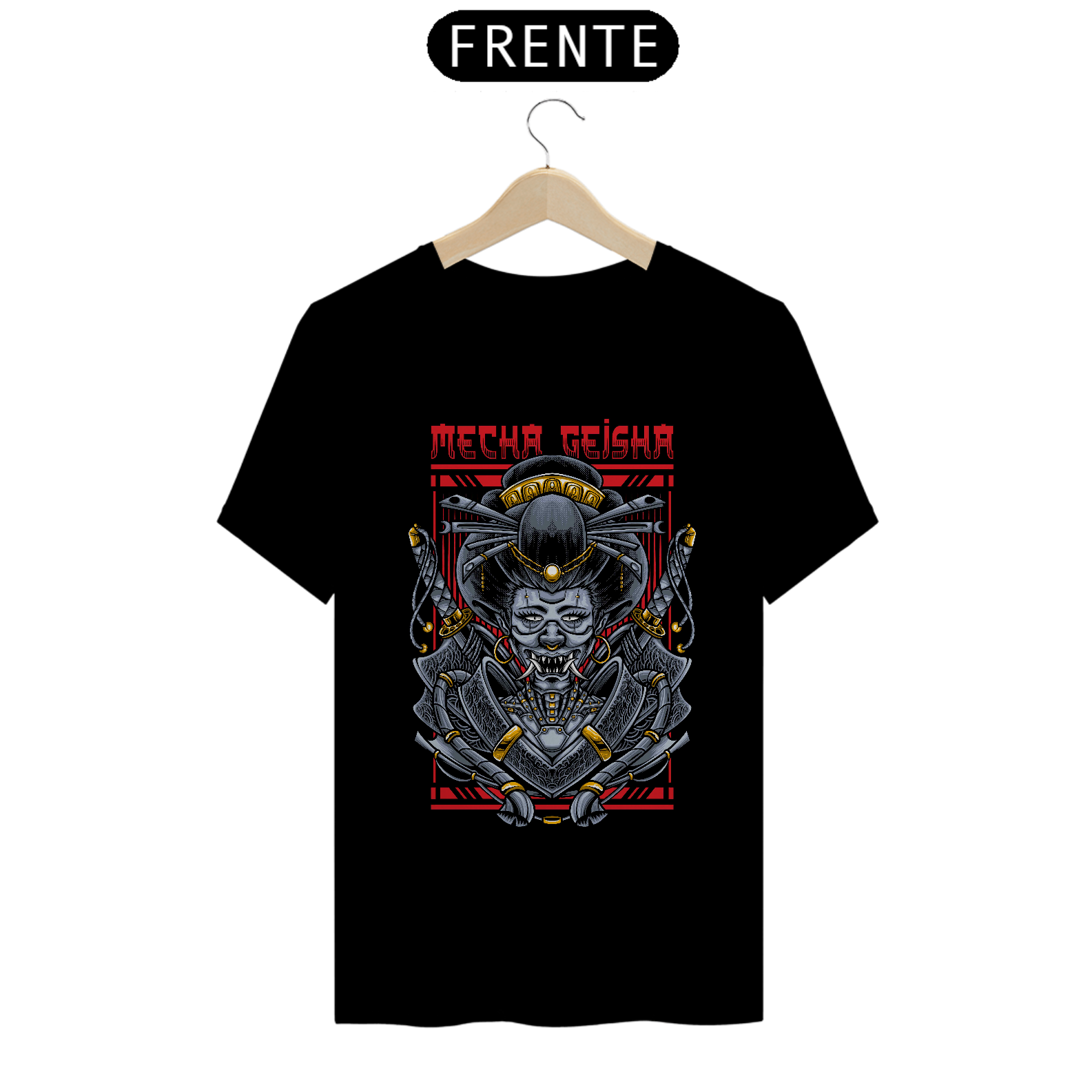 Camiseta Mecha Geicha - Design Artistico - Unissex