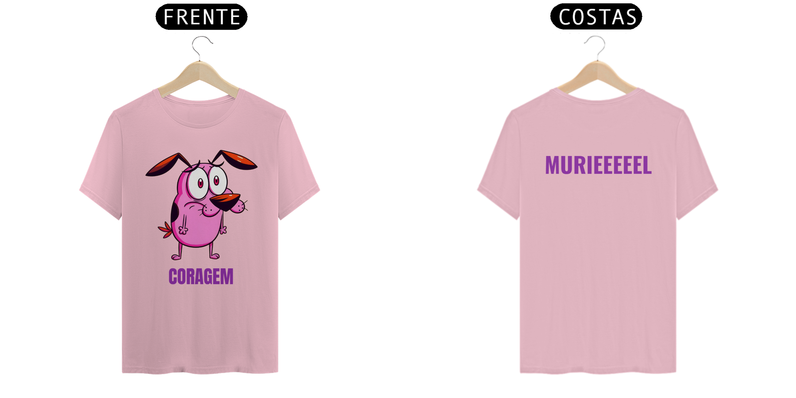 Camiseta Unissex Coragem o cão covarde