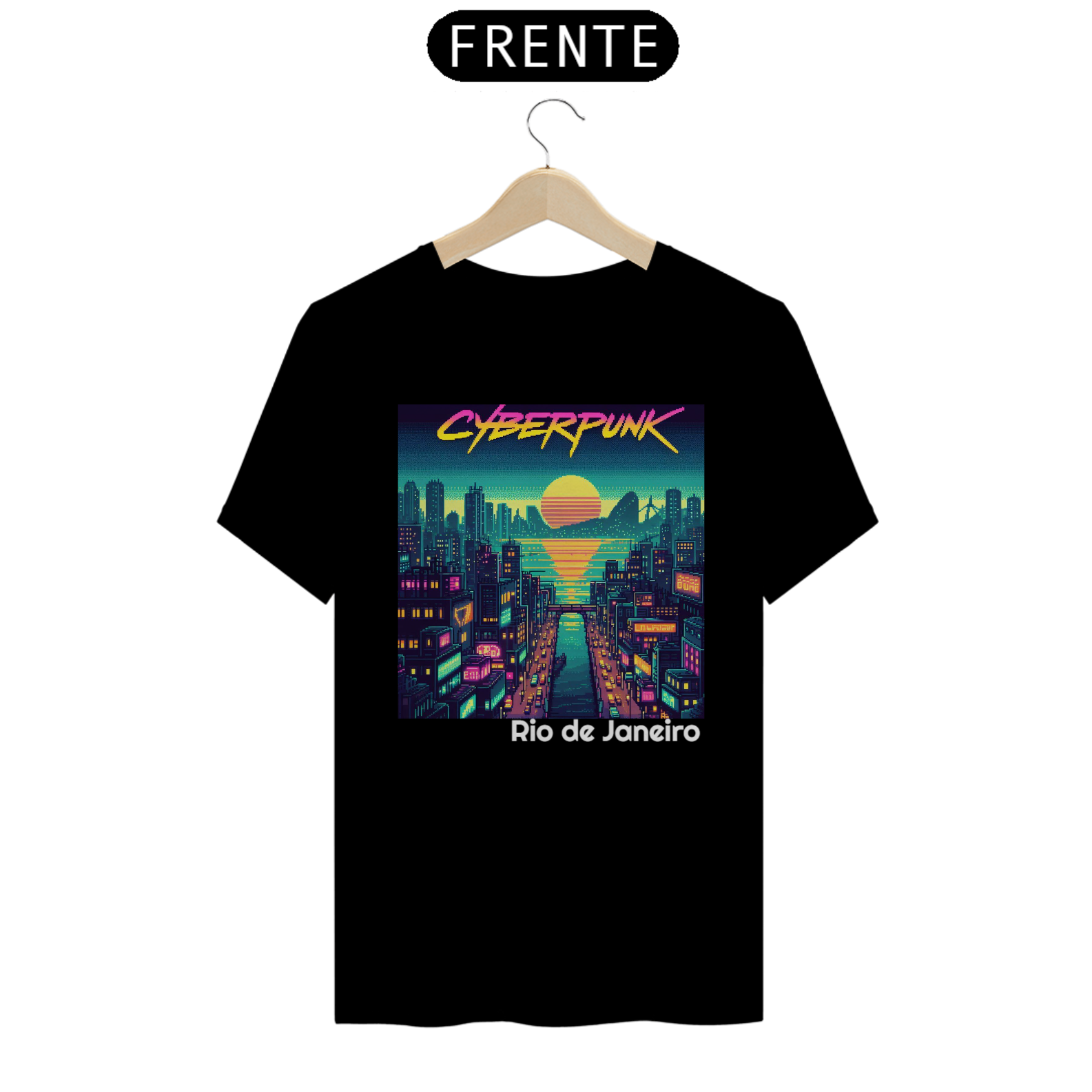 T-shirt-Prime - Cyberpunk Rio de Janeiro
