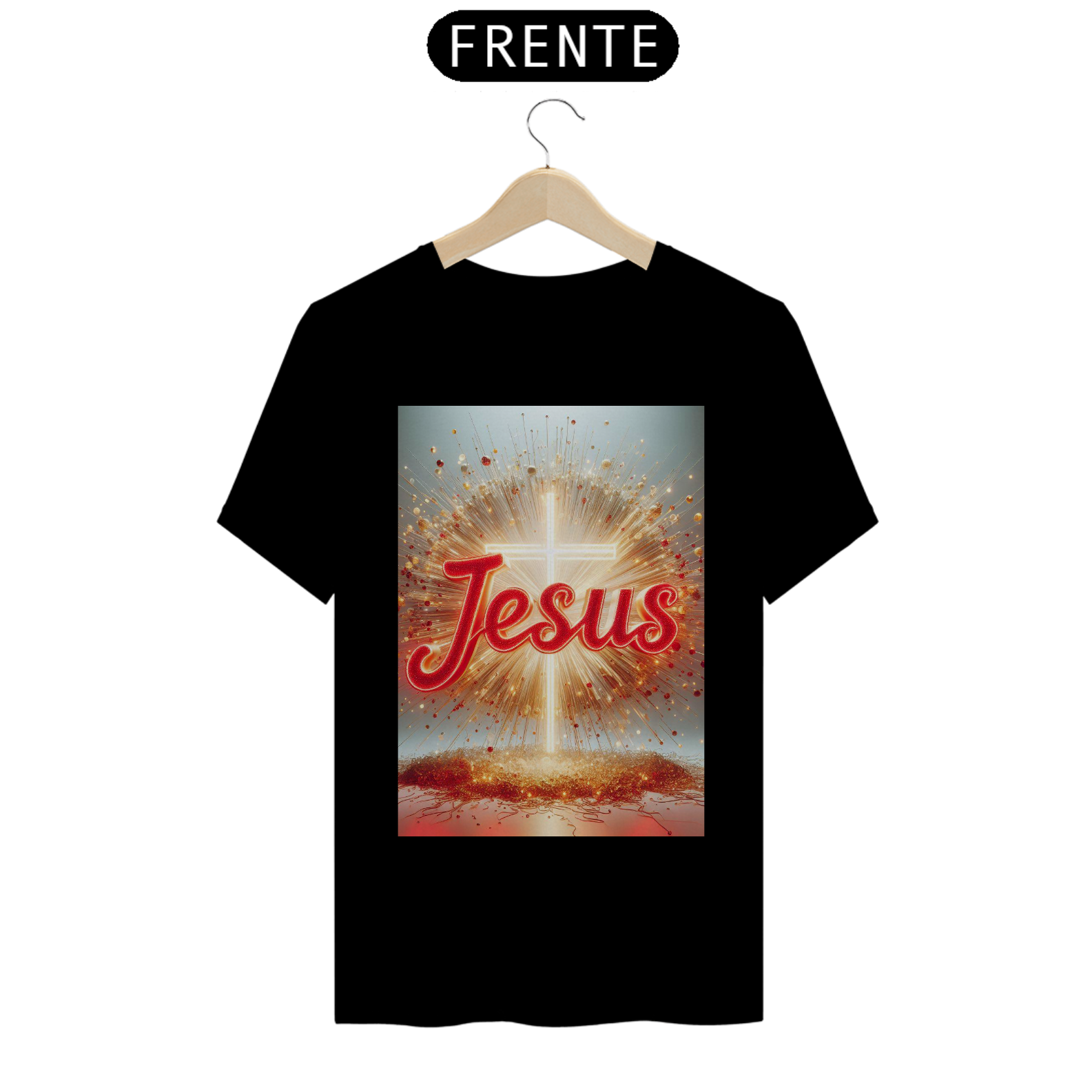 Blusa Jesus Branca e vermelho