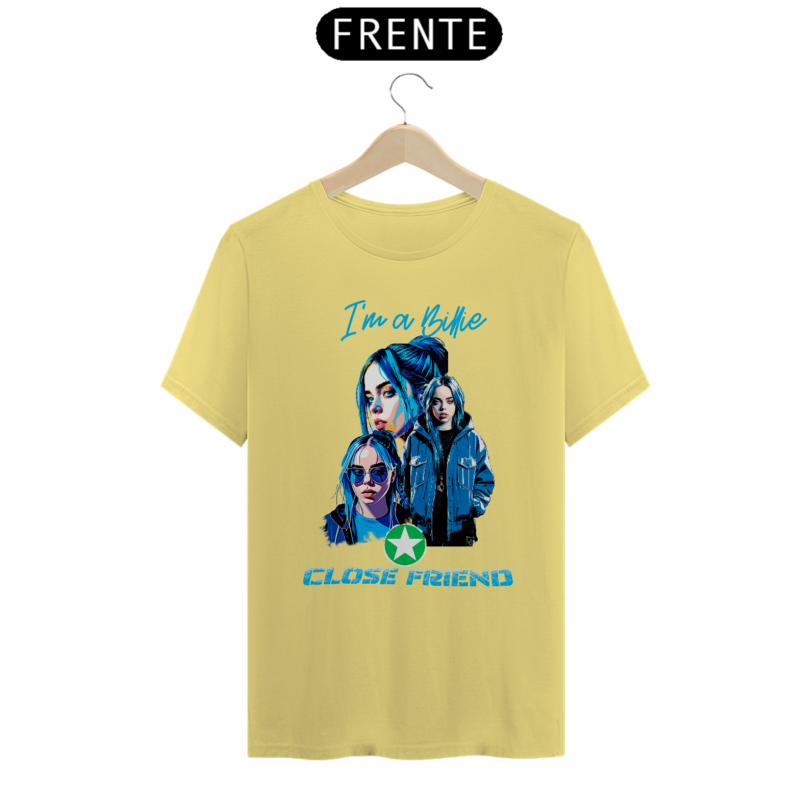 CAMISETA I'M BILLIE CLOSE FRIEND ESTONADA 
