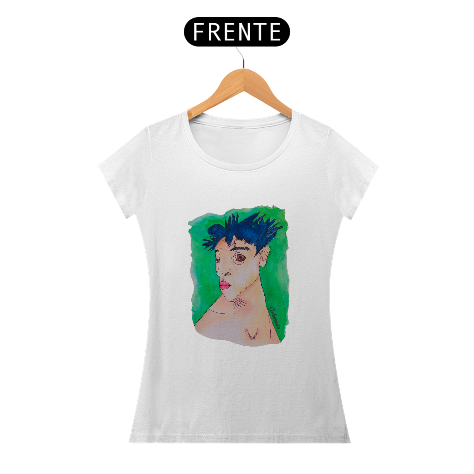 Camiseta Fem Autorretrato de Egon Schiele 1