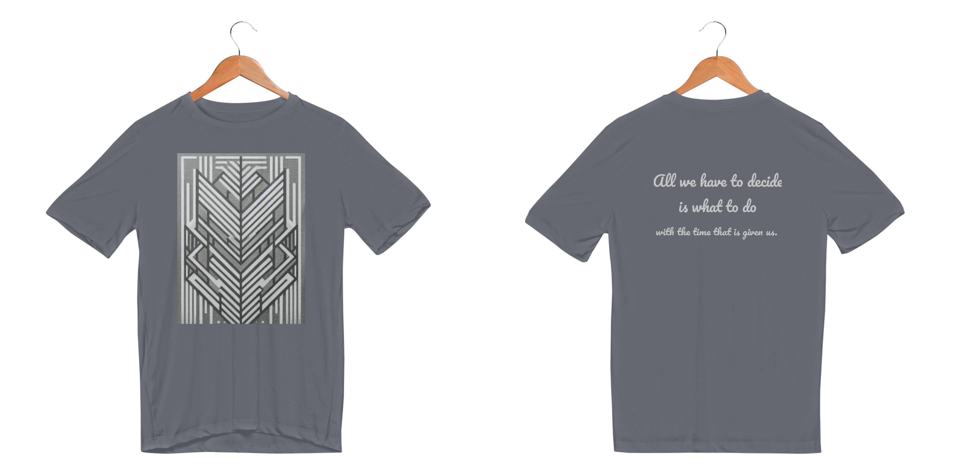 Nome do produto: Camisa clássica -  com frase nas costas e estampada na frente