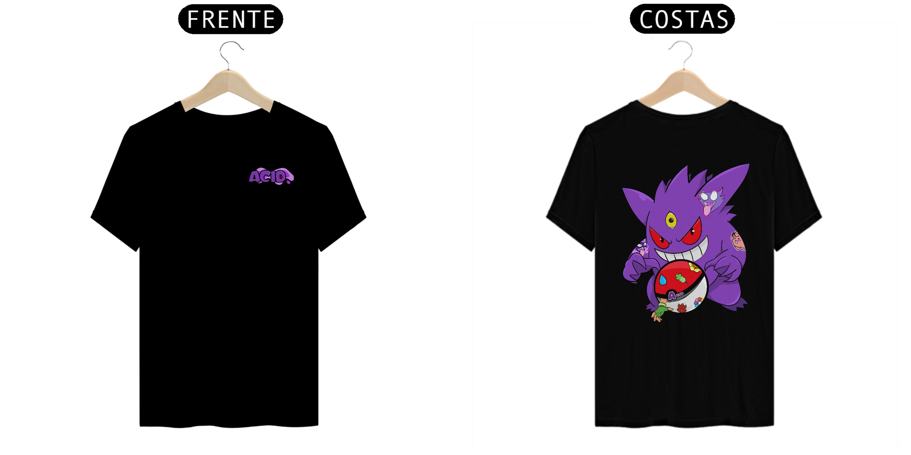 Gengar - Frente e Costas