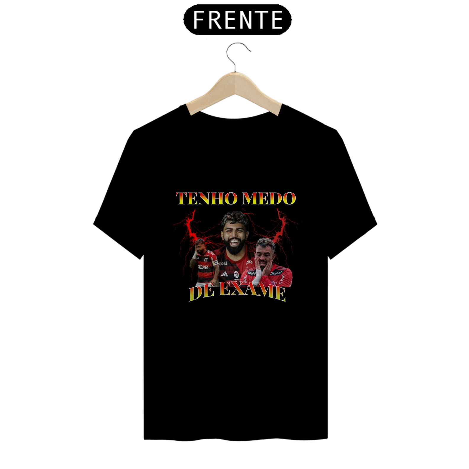 Camiseta Gabigol Eu Tenho Medo de Exame 