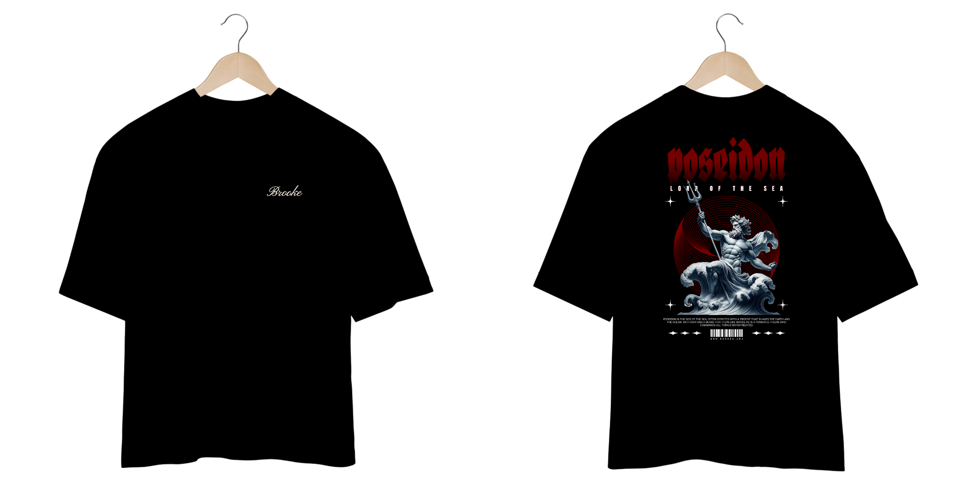 Camiseta Oversized Brooke Gods Collection Poseidon