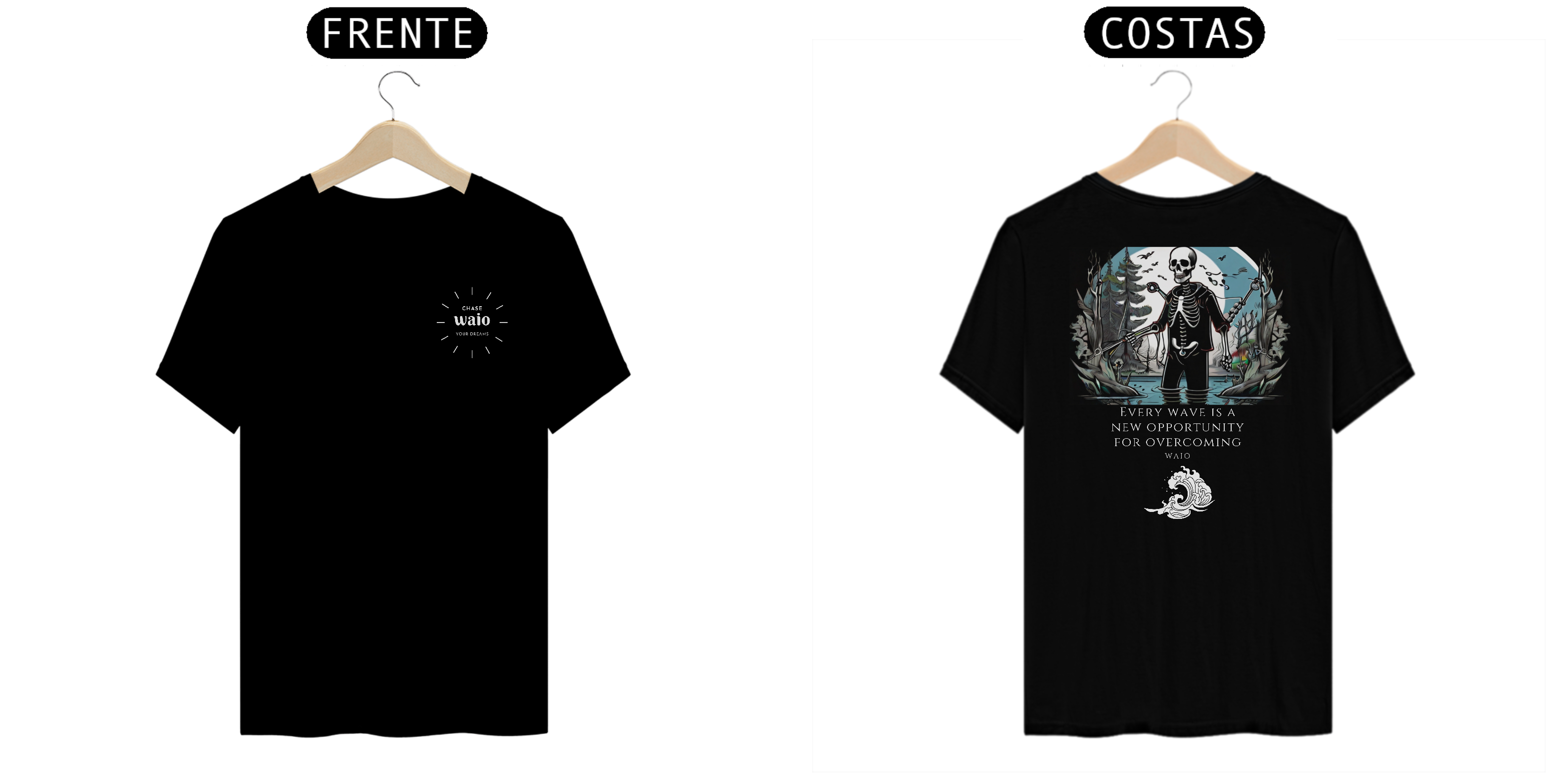 Camiseta Waio - Skeleton Fishing