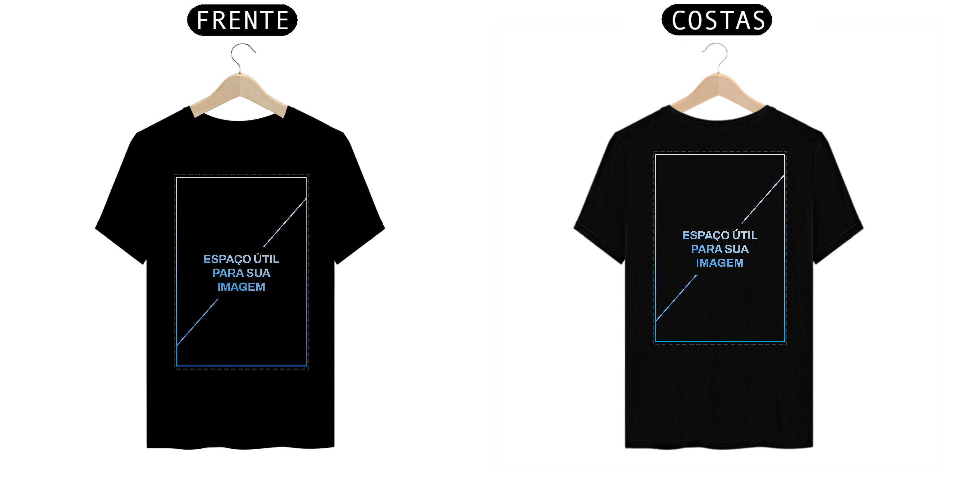 T-Shirt Personalizável - Uniforme Imagem - FRENTE e COSTAS