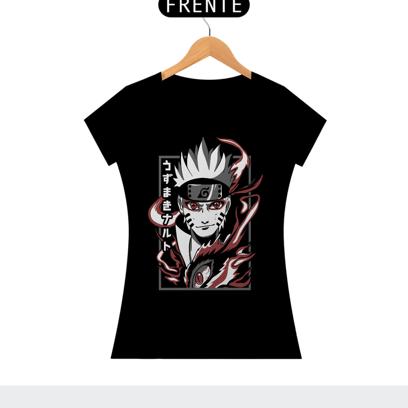 T-shirt Premium Feminino Uzumaki Naruto