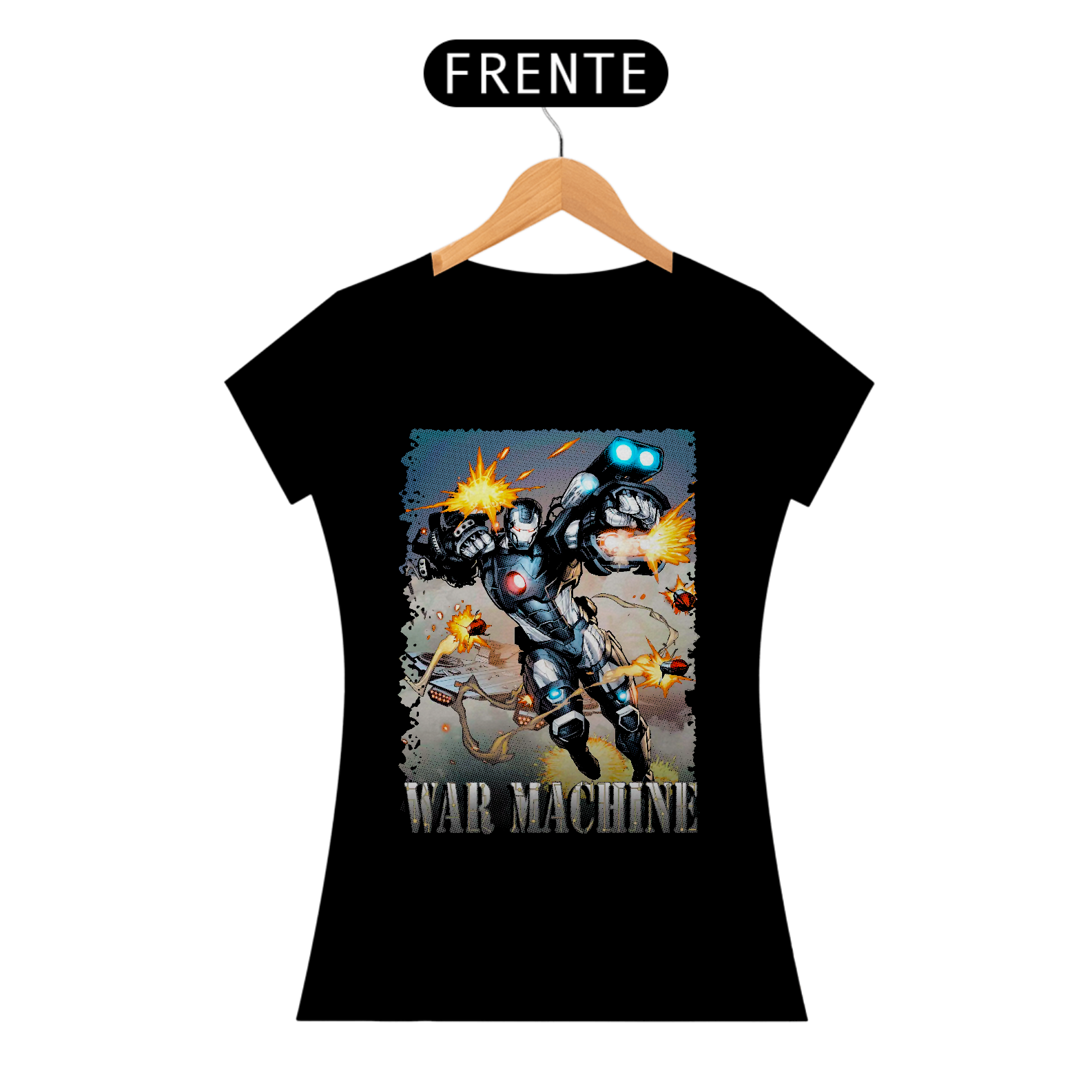 T-shirt Premium Feminina Marvel Máquina de combate