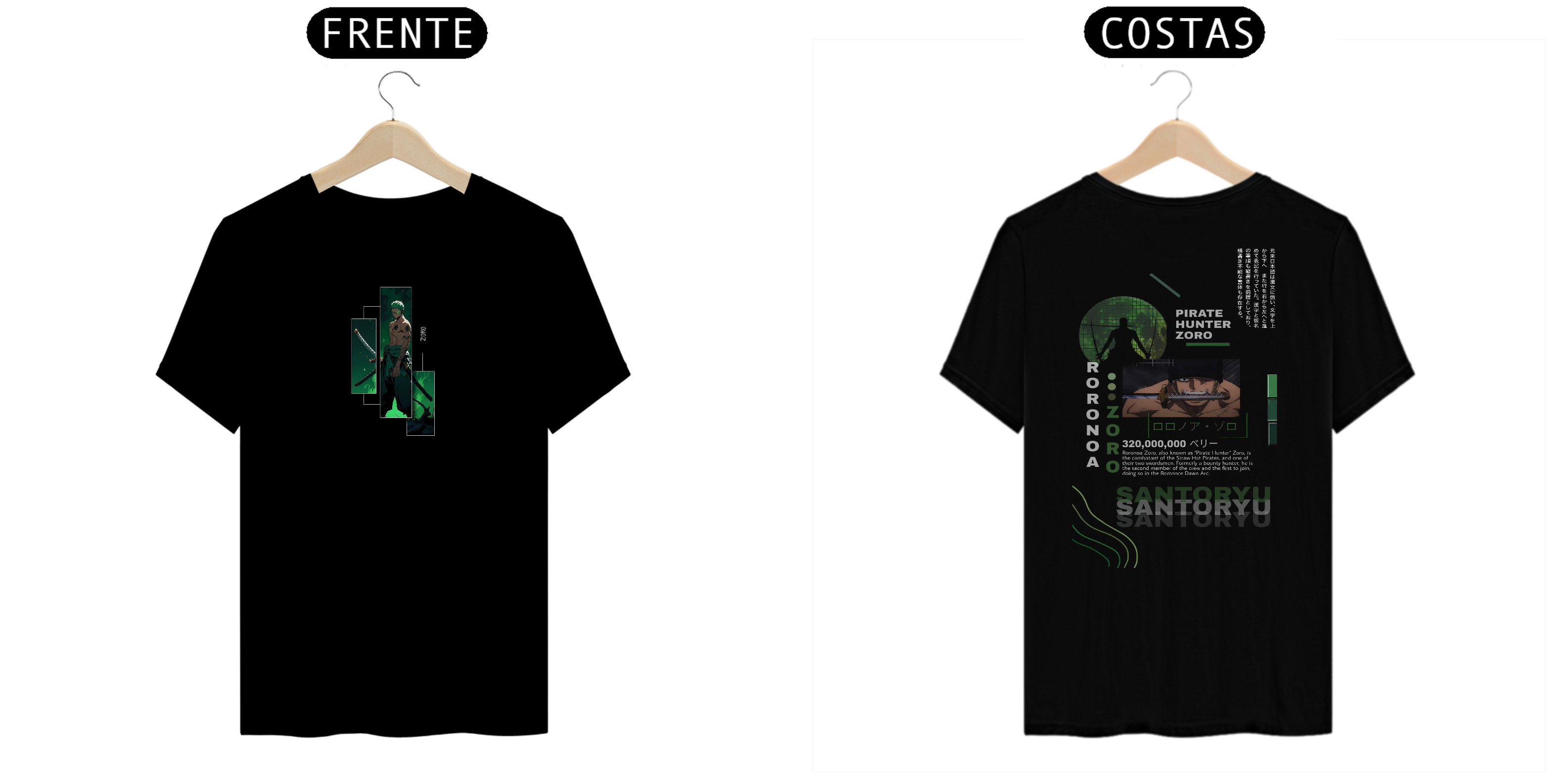 T-shirt Premium Unissex Roronoa Zoro