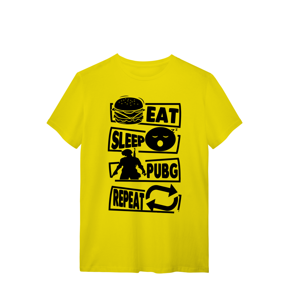 T-shirt Premium Unissex Eat Sleep Pubg Repeat